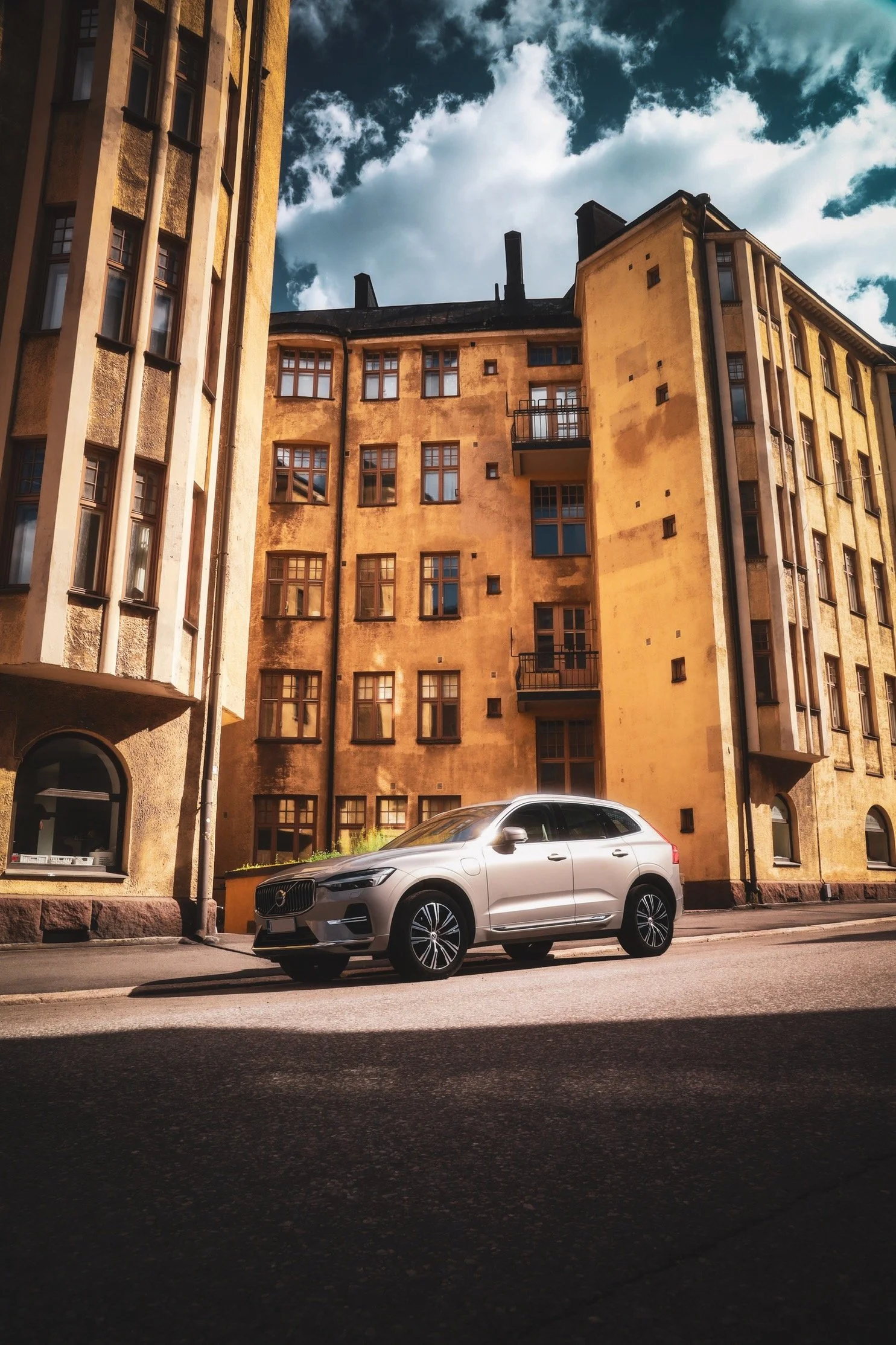 Beige Volvo XC60 photographed in summer Helsinki by Annika TheVolvoGirl Miftakhova 