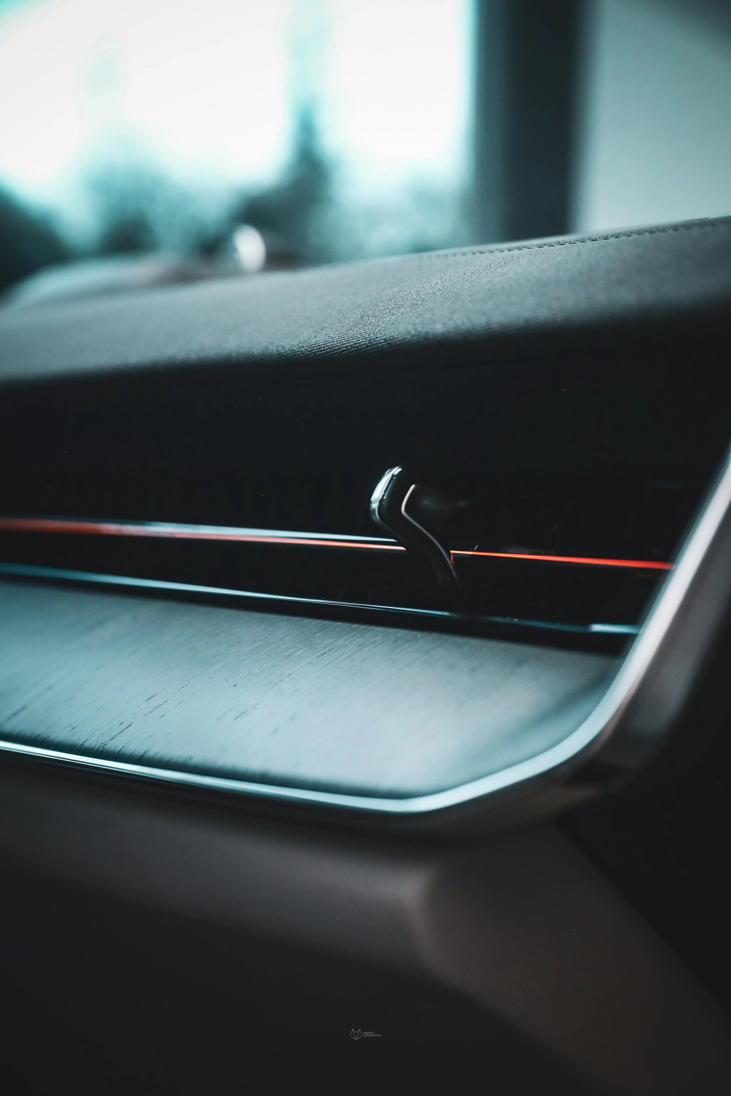 Interior details of Polestar 5 in Helsinki Polestar Space, photographed by Annika Miftakhova