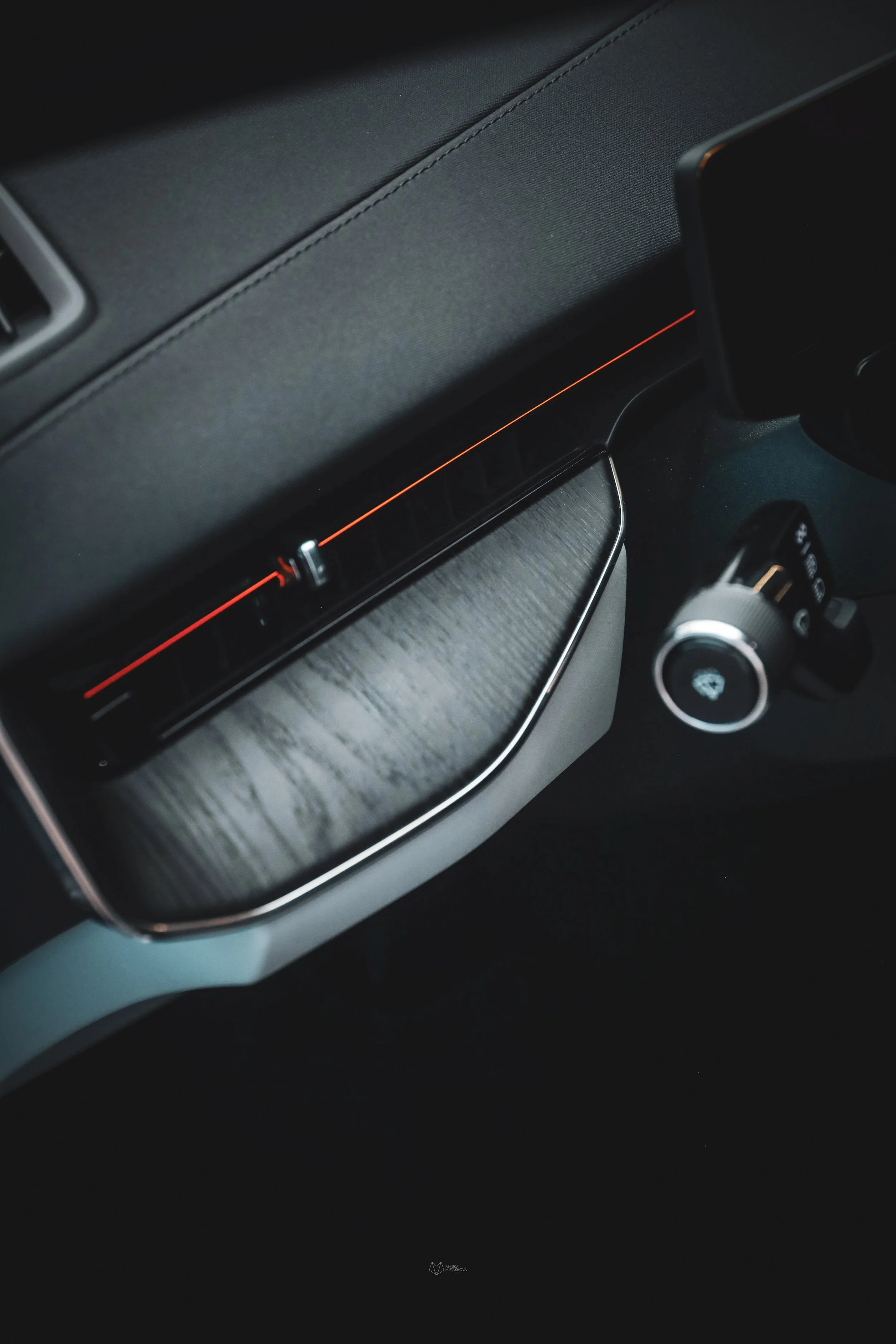 Interior details of Polestar 5 in Helsinki Polestar Space, photographed by Annika Miftakhova