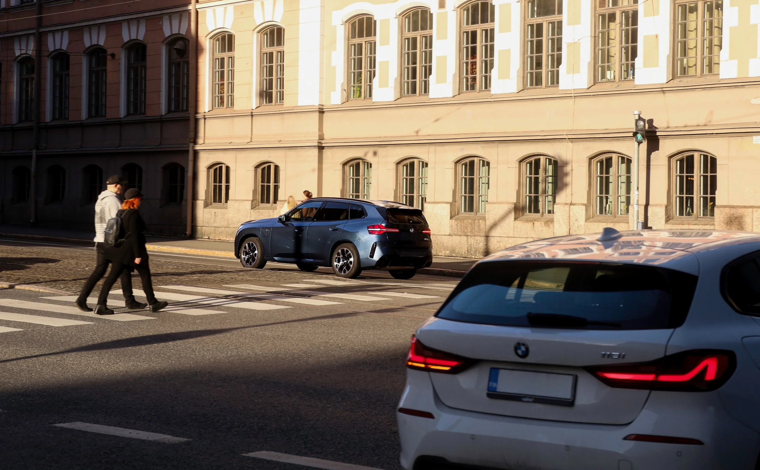 BMW car duo photographed in the streets of Helsinki, Finalnd by Annika TheVolvoGirl Miftakhova as an editorial for a magazine spread