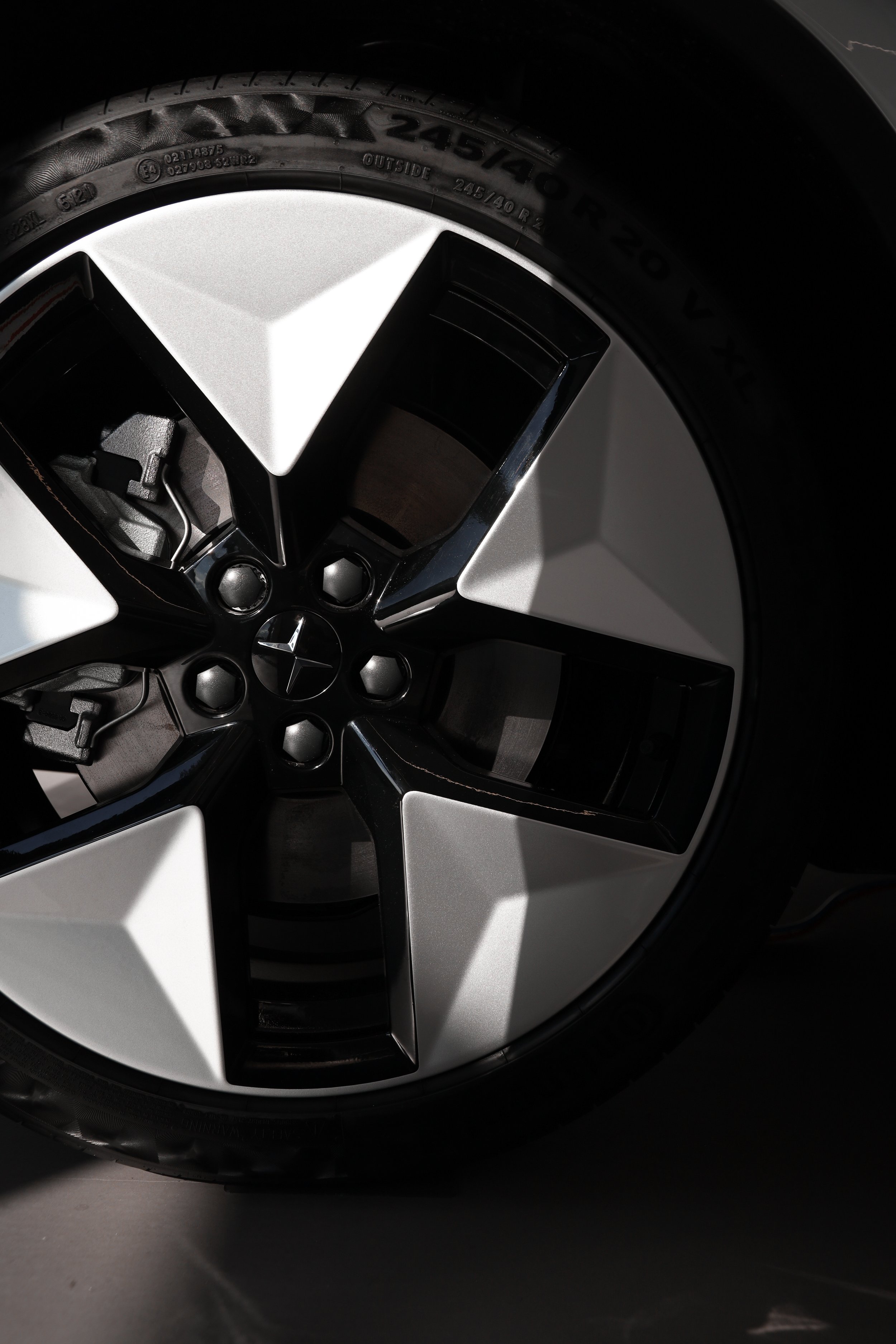 Polestar 2 wheel design in Helsinki Polestar space photographed by Annika Miftakhova