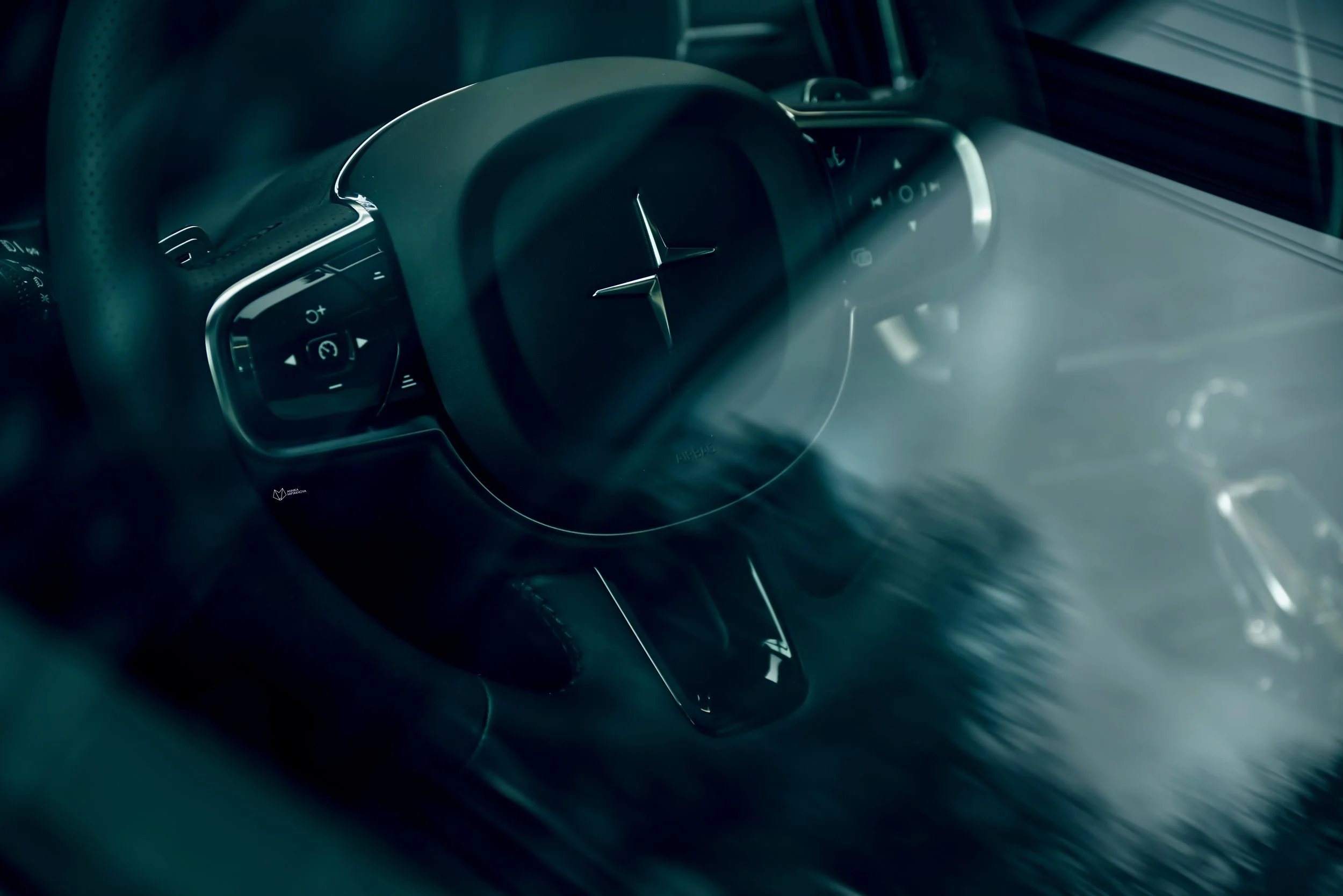 Polestar 1 interior in Helsinki Polestar space, photographed by Annika Miftakhova