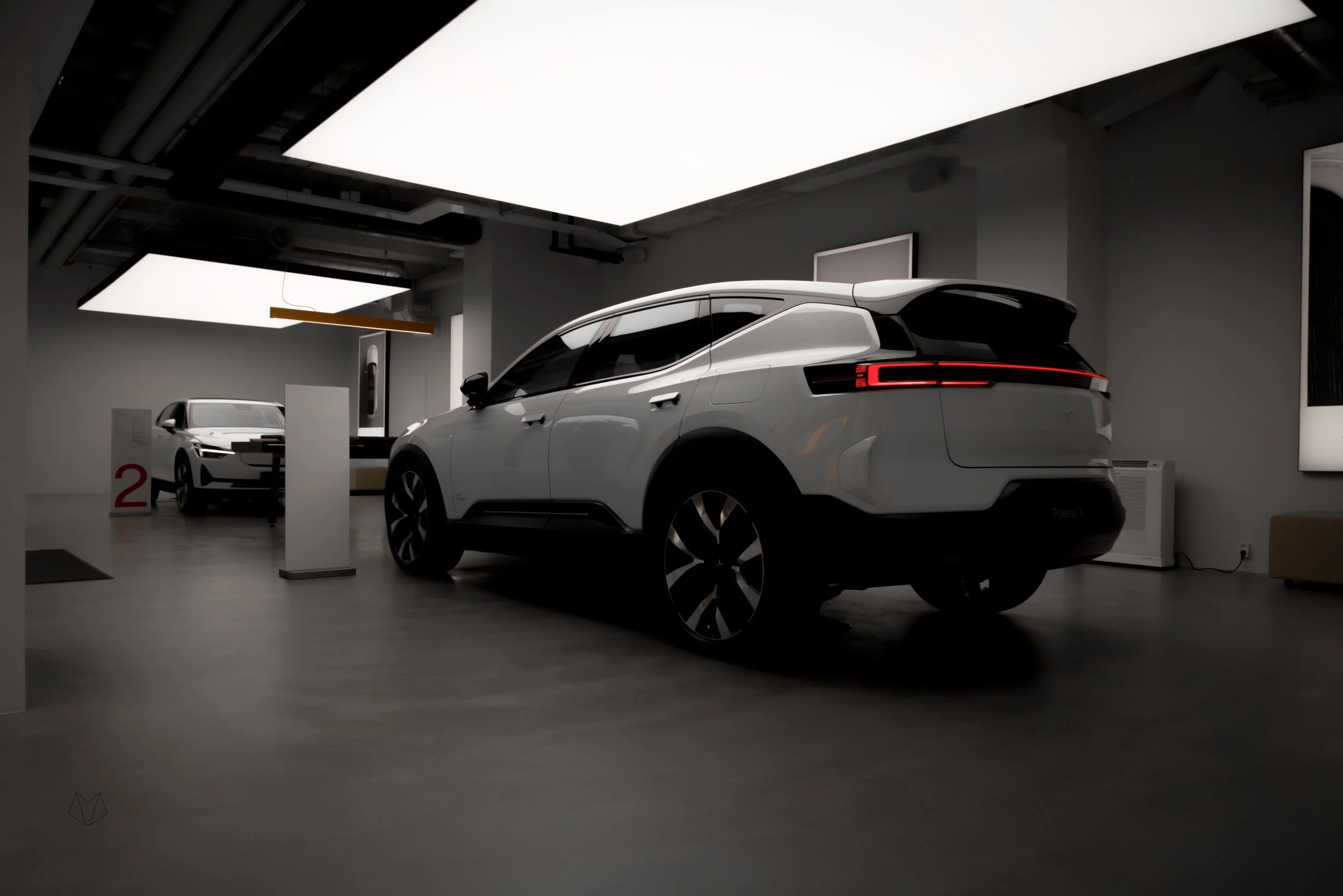 Polestar 3 in pop-up Polestar Space in central Helsinki, photographed by Annika Miftakhova