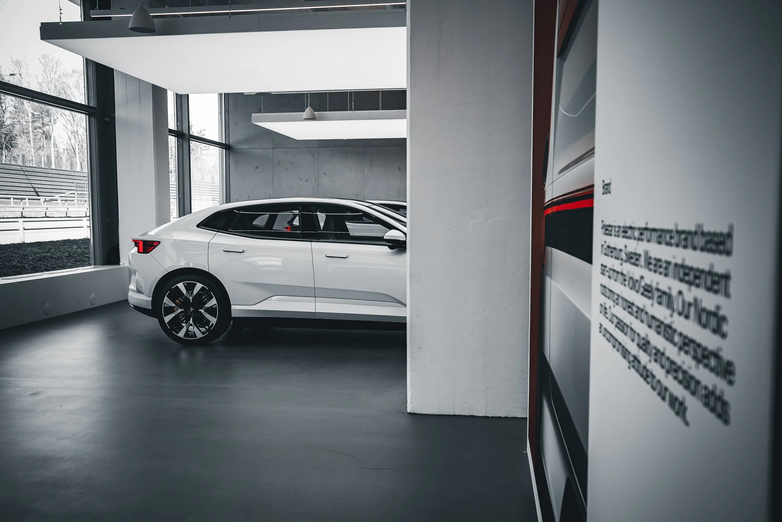 Side profile of White Polestar 4 photographed in Helsinki by Annika TheVolvoGirl Miftakhova