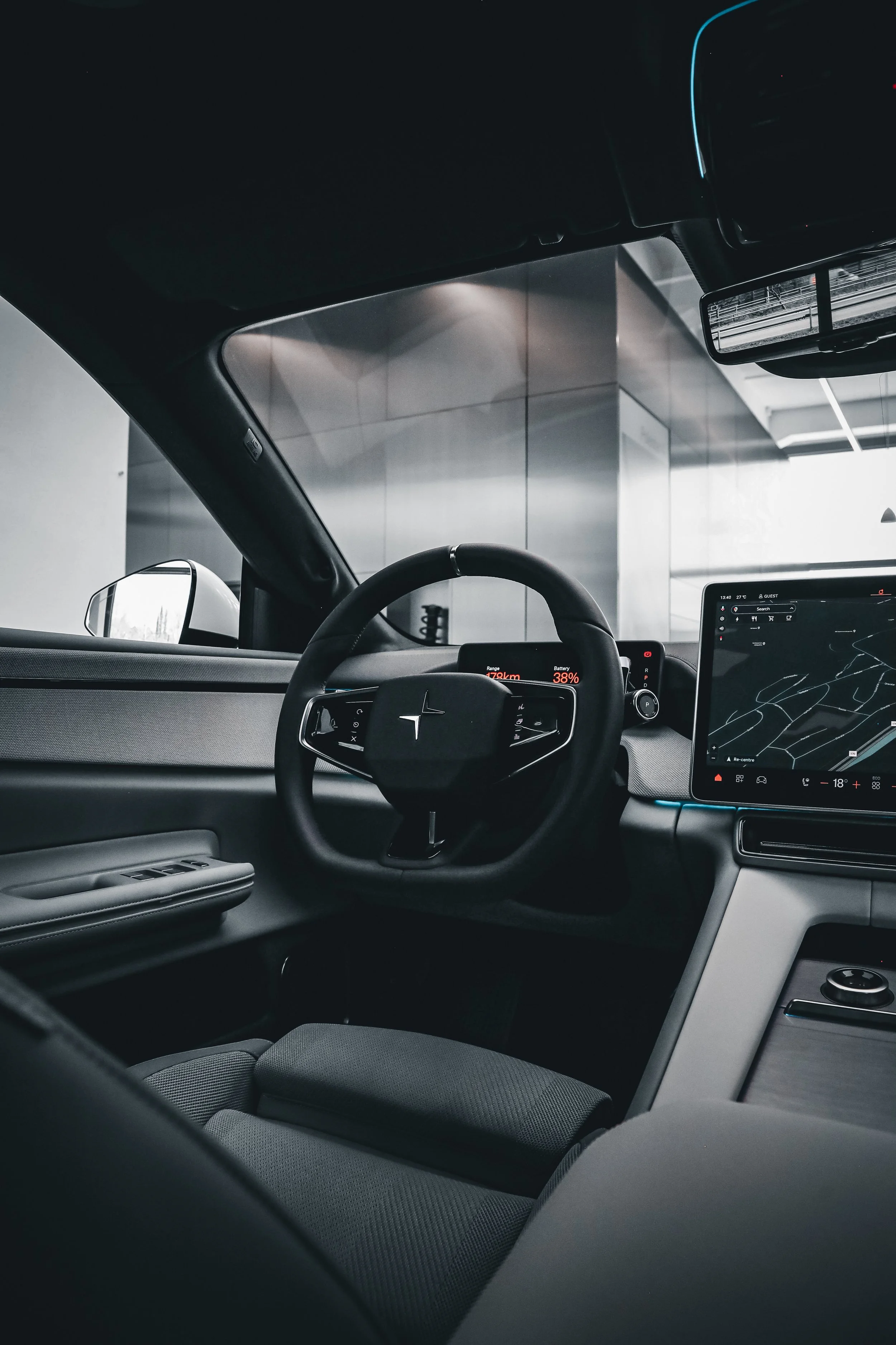 Driver view of Polestar 4 photographed in Helsinki by Annika TheVolvoGirl Miftakhova
