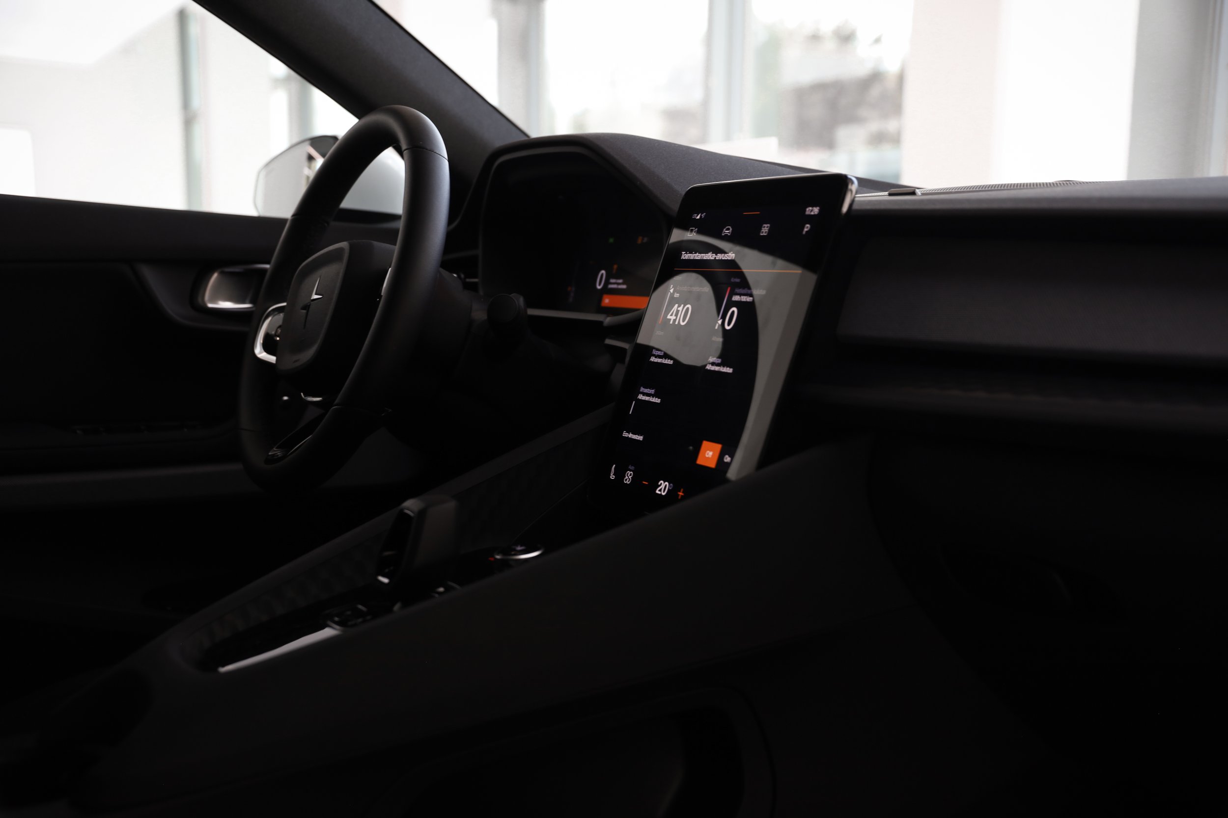 Polestar 2 interior in Helsinki Polestar space photographed by Annika Miftakhova