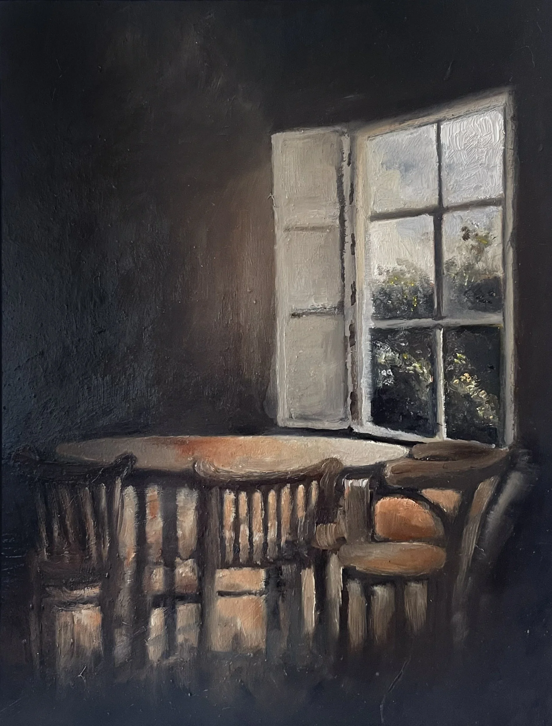 'The Dining Room'  /  Oils on board  /  30x24cm  /  £450