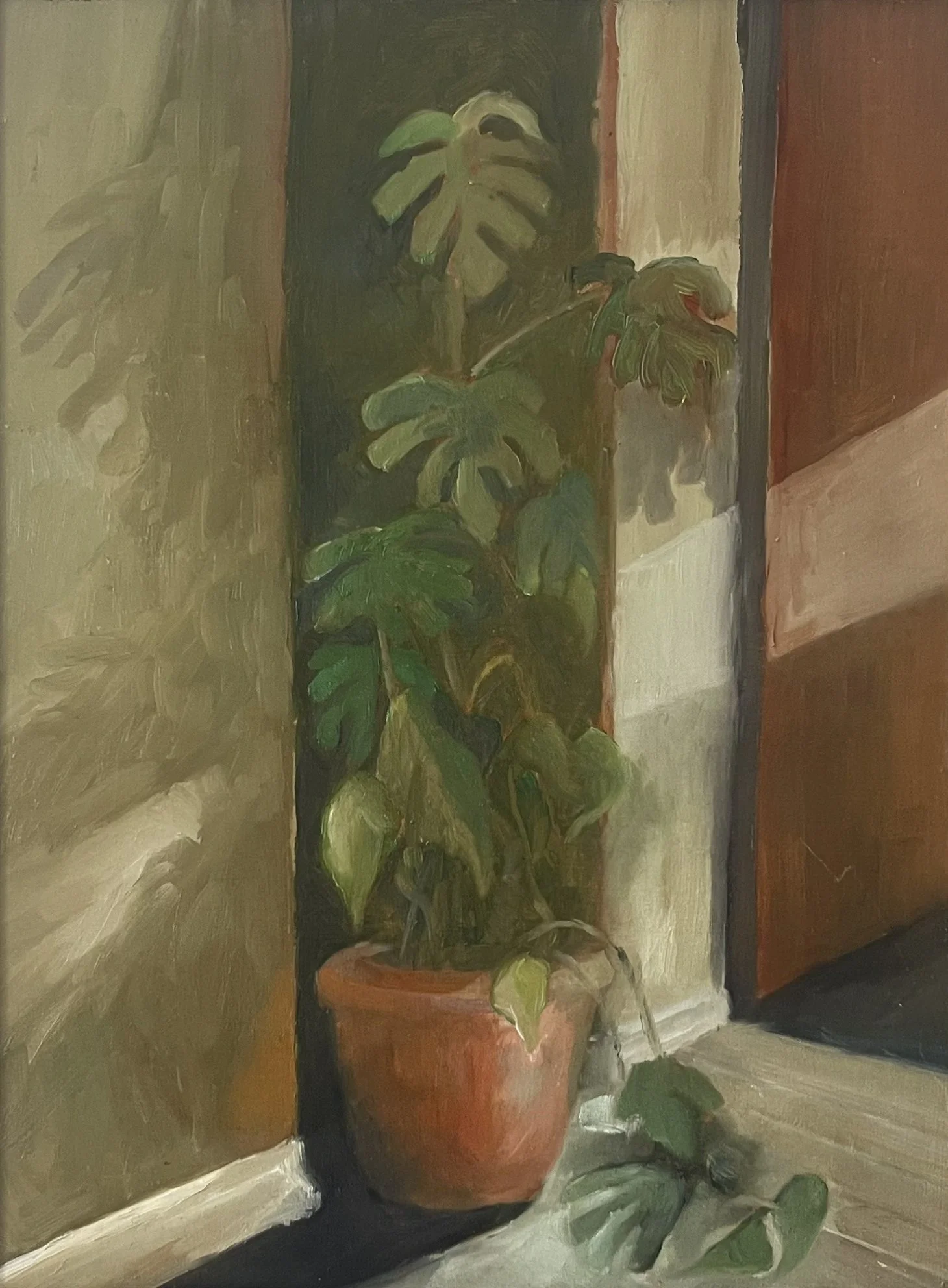 'The View to the Bathroom'  /  Oils on canvas  /  46x35cm  /  £750