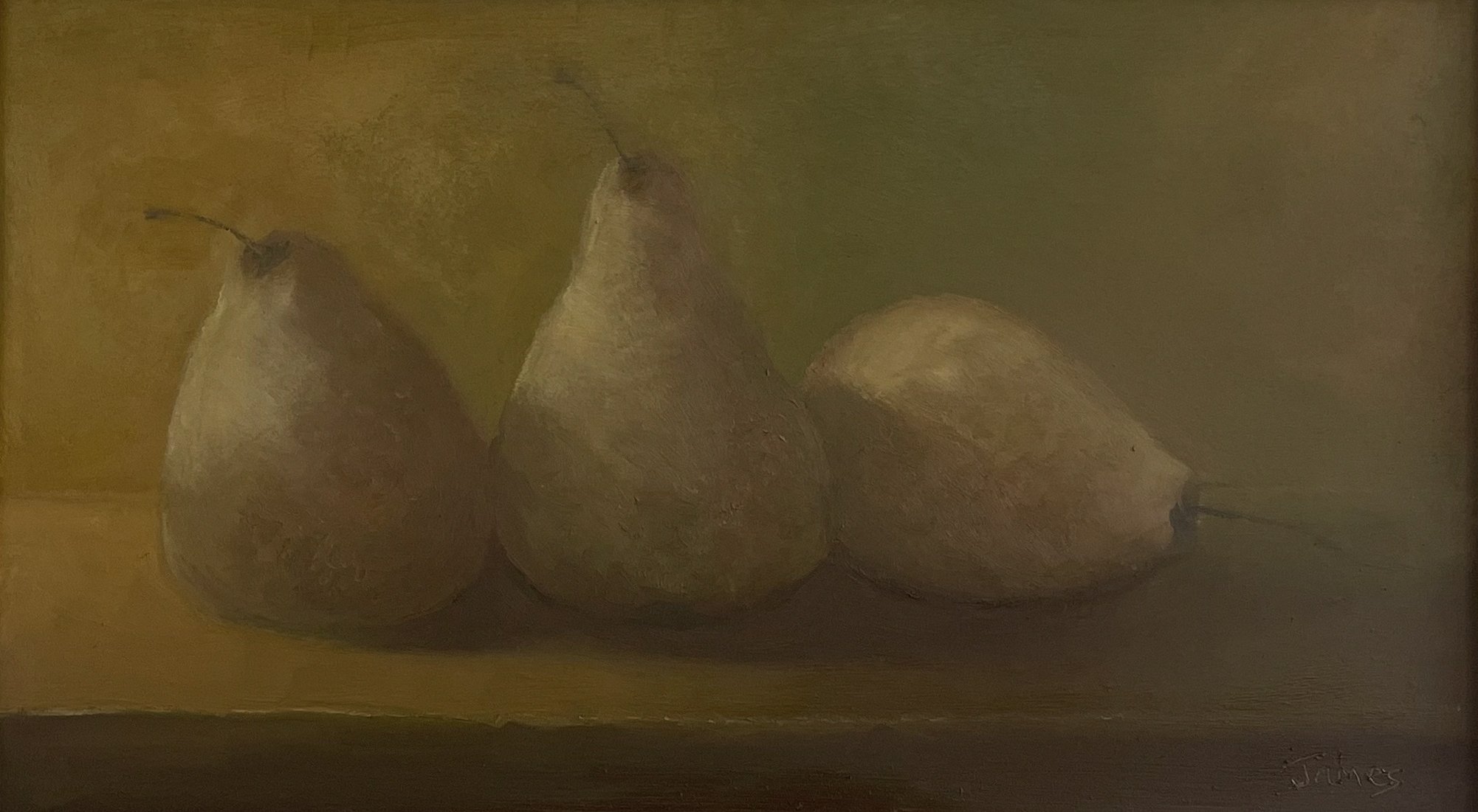 'Trio of Pears II'  /  Oils on board  /  35x20cm  /  £650
