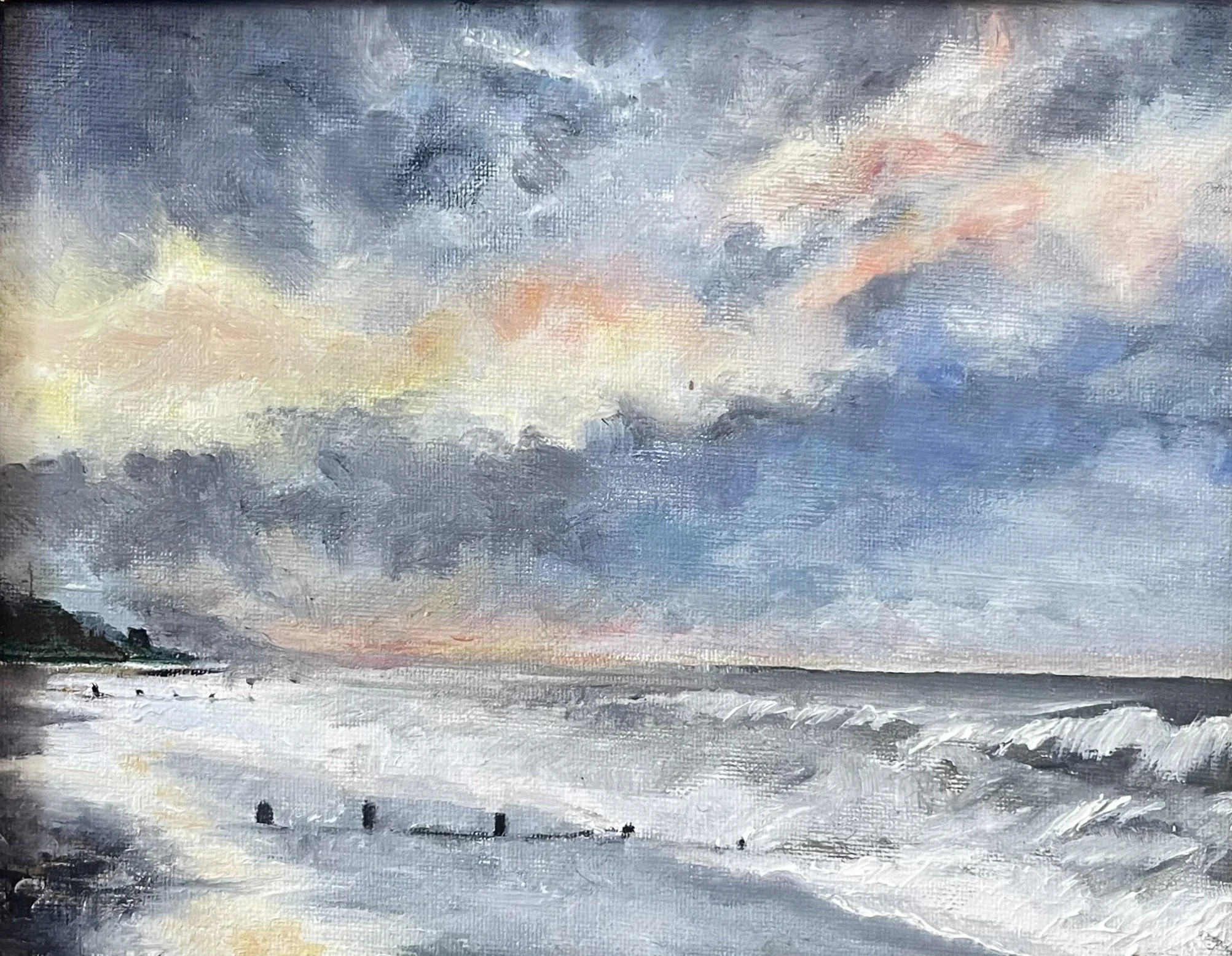 'Mundesley Beach II'  /  Oils on canvas board  /  30.5x25.5cm  /  £425