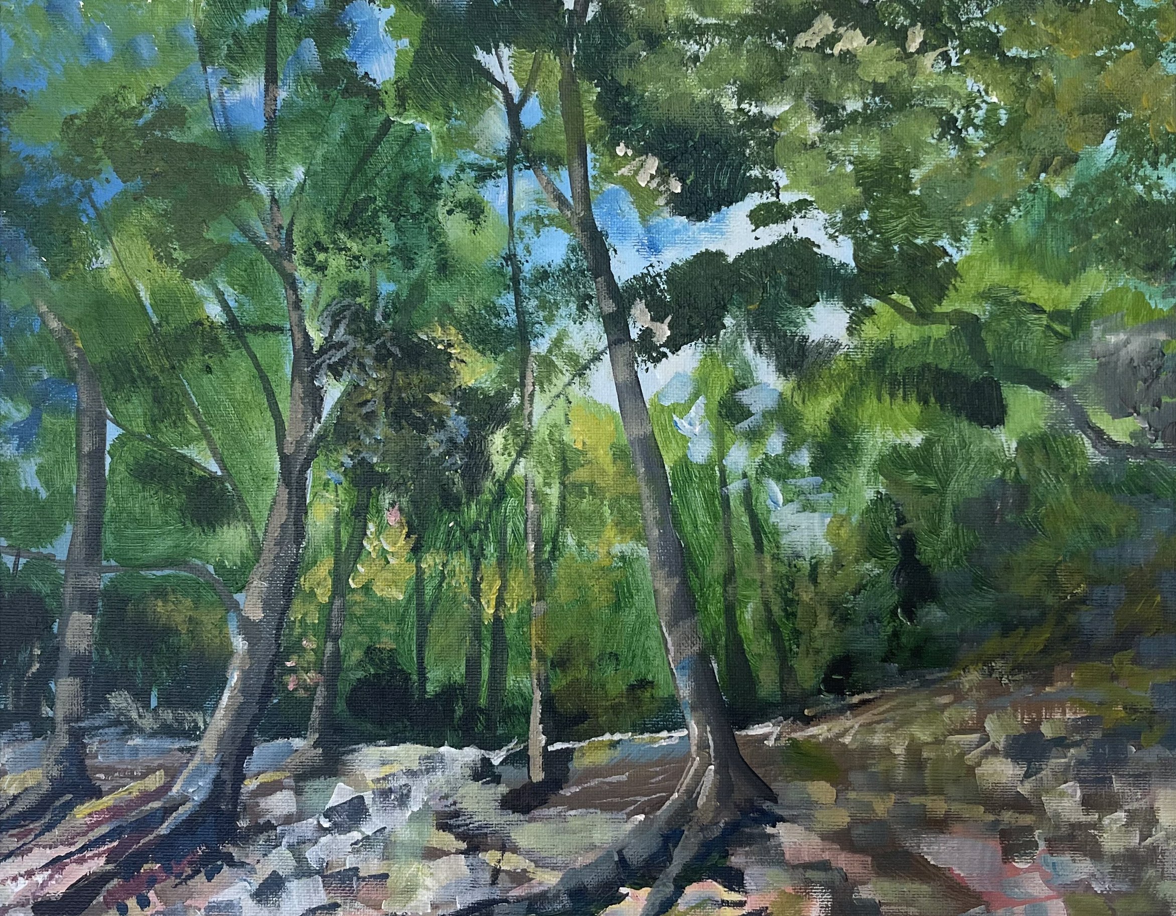 'Mousehold Heath'  /  Acrylics on canvas board  /  36x28cm  /  £450