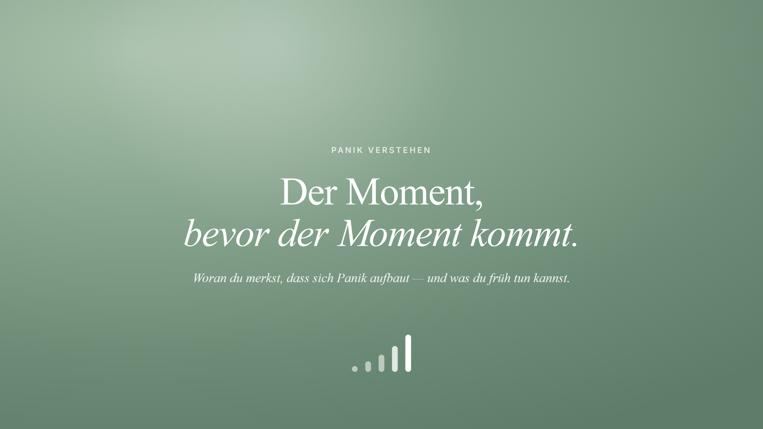 Panik-Frühzeichen: Woran du merkst, dass sich etwas aufbaut