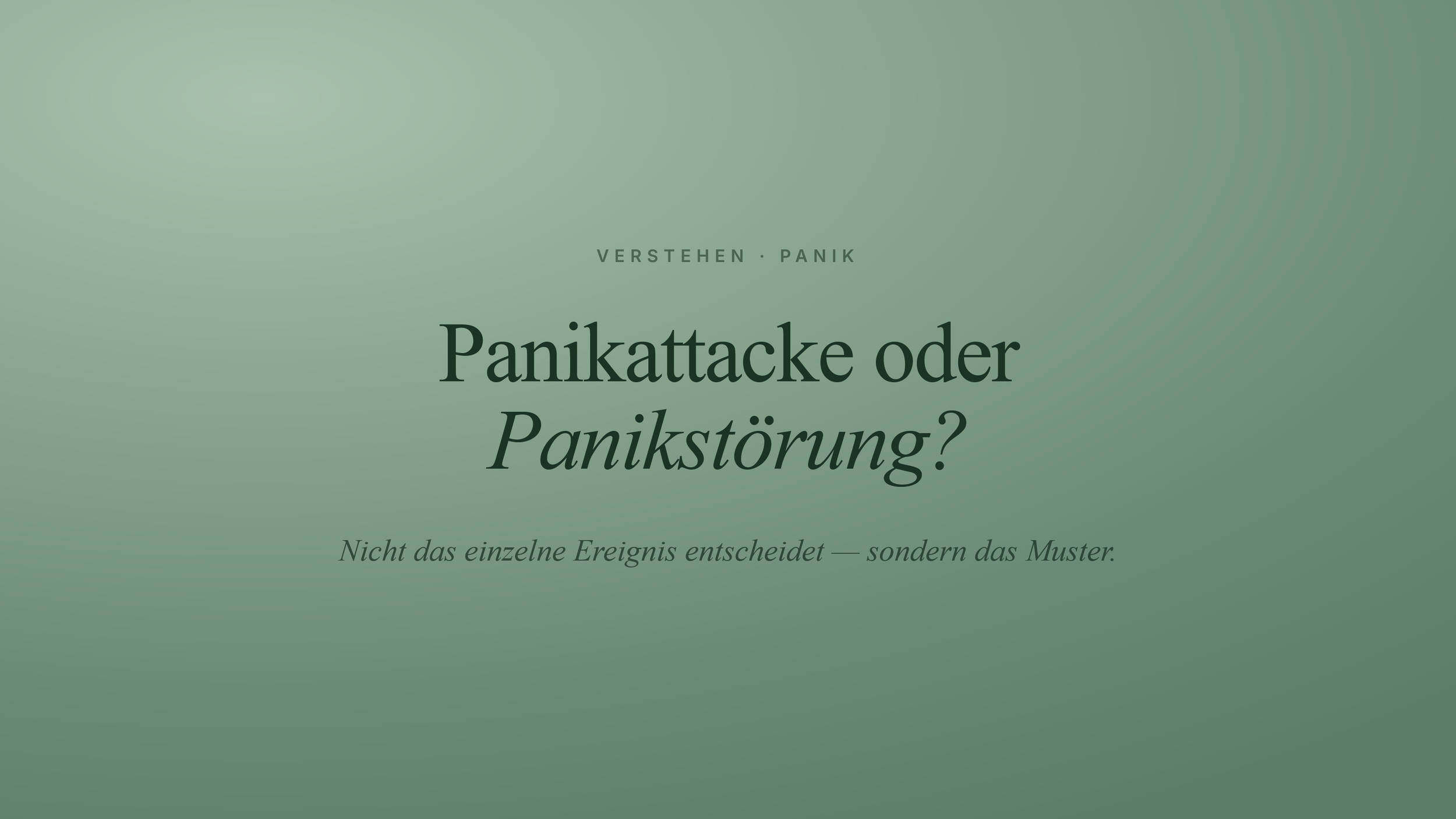 Panikattacke oder Panikstörung? Woran du den Unterschied erkennst.