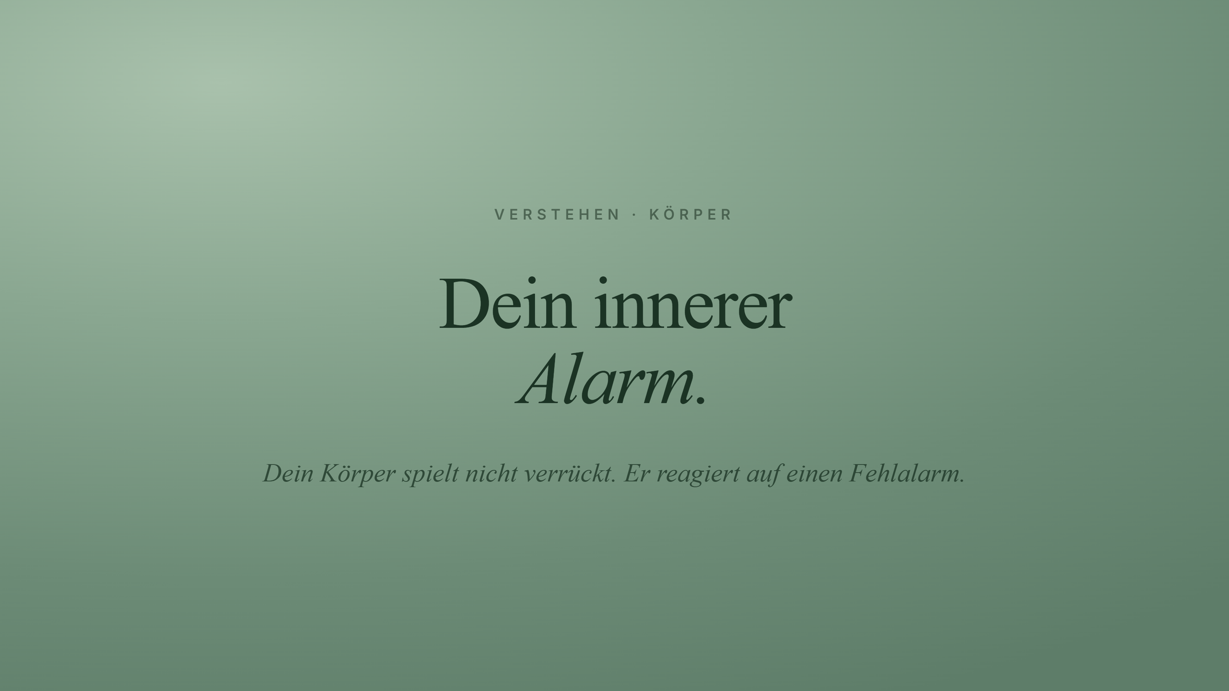 Panik und der Sympathikus: erkennen, verstehen, reagieren.