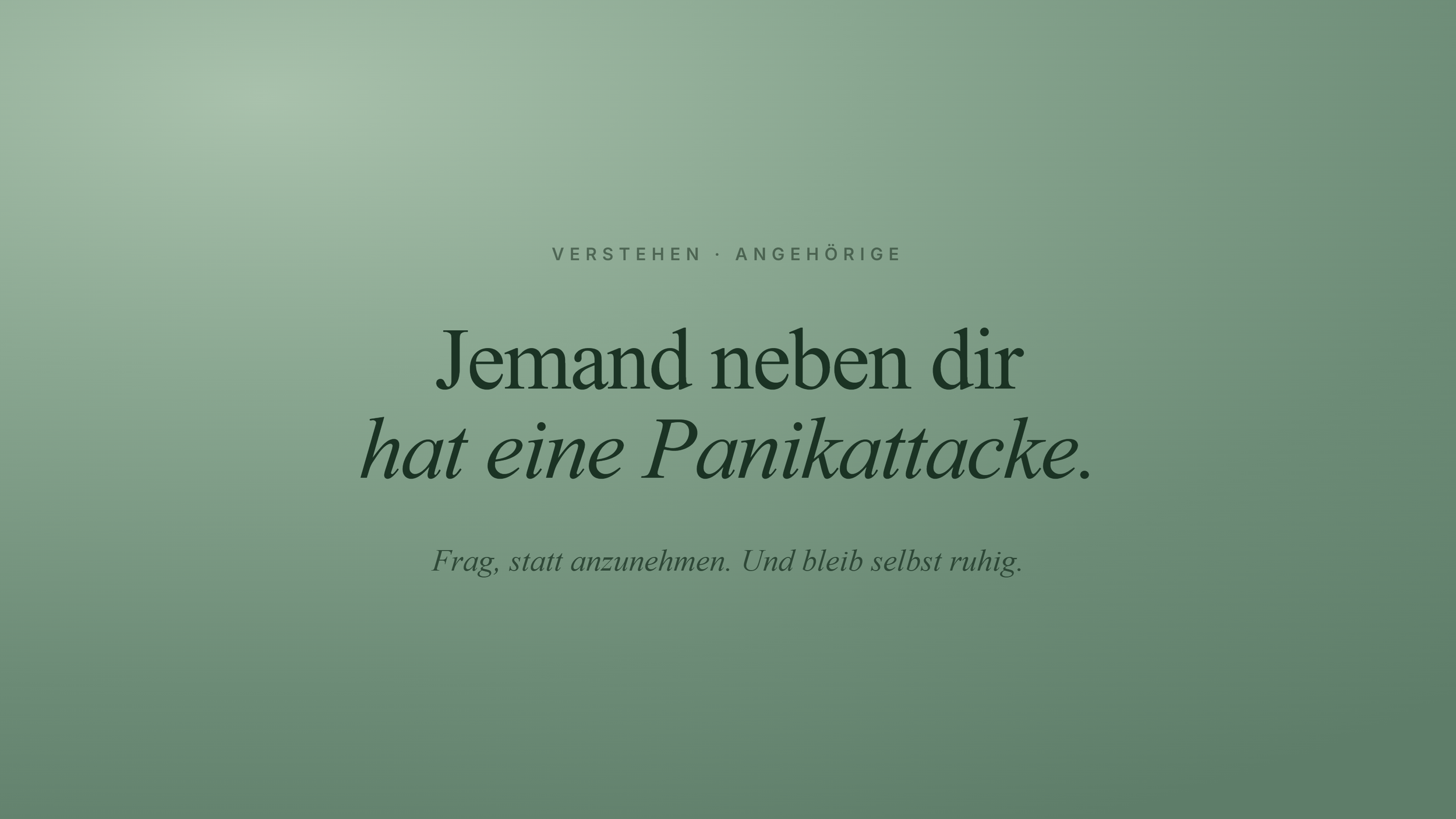 Jemand neben dir hat eine Panikattacke – was jetzt hilft.