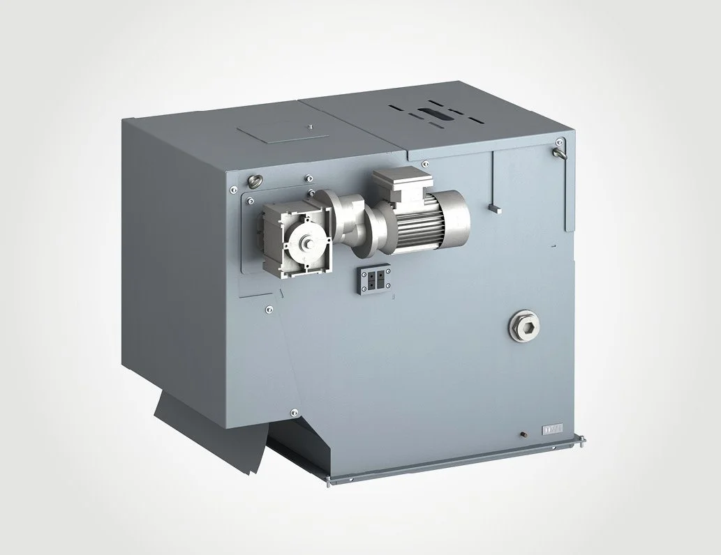 Industriemaschine mit Motor und Riemenscheibe
