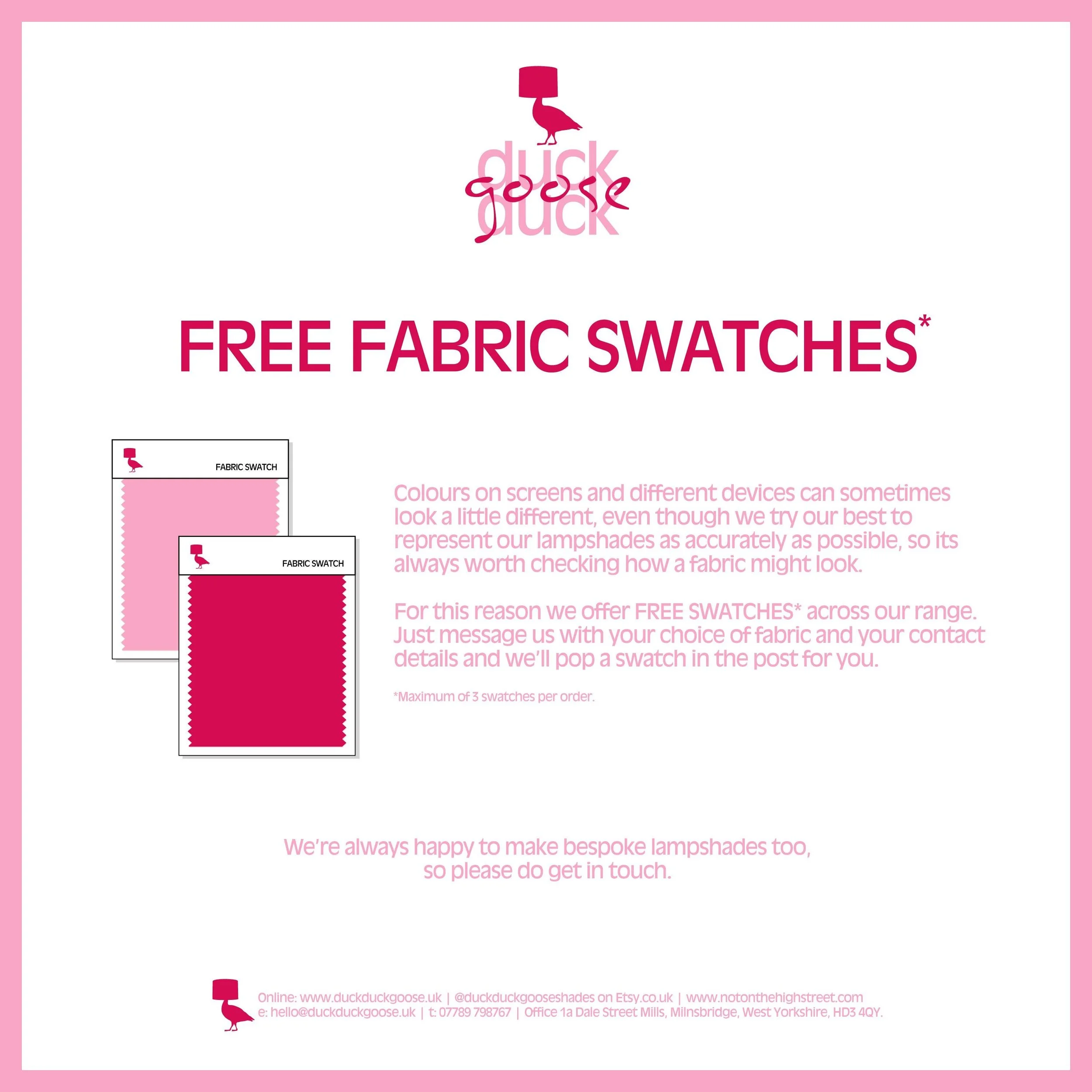 Duck Duck Goose offer free fabric swatches
