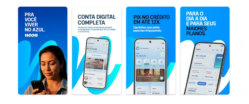 NEON CARTÃO DE CRÉDITO E CONTA achieved an APS score of 72.2 in User Satisfaction Survey.
