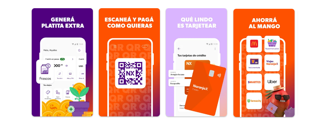 NARANJA X - BILLETERA VIRTUAL: 73.6% “Love It”