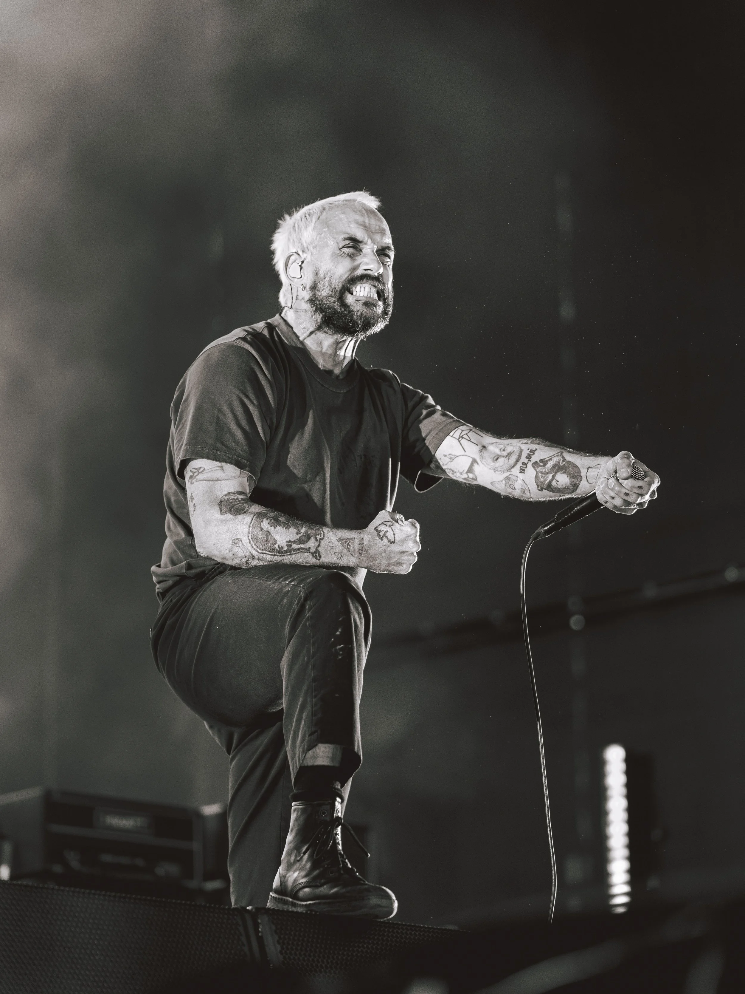 Joe Talbot, singer of Idles band, Budapest Park, Hungary, live performance, live event photography, concert photography, 