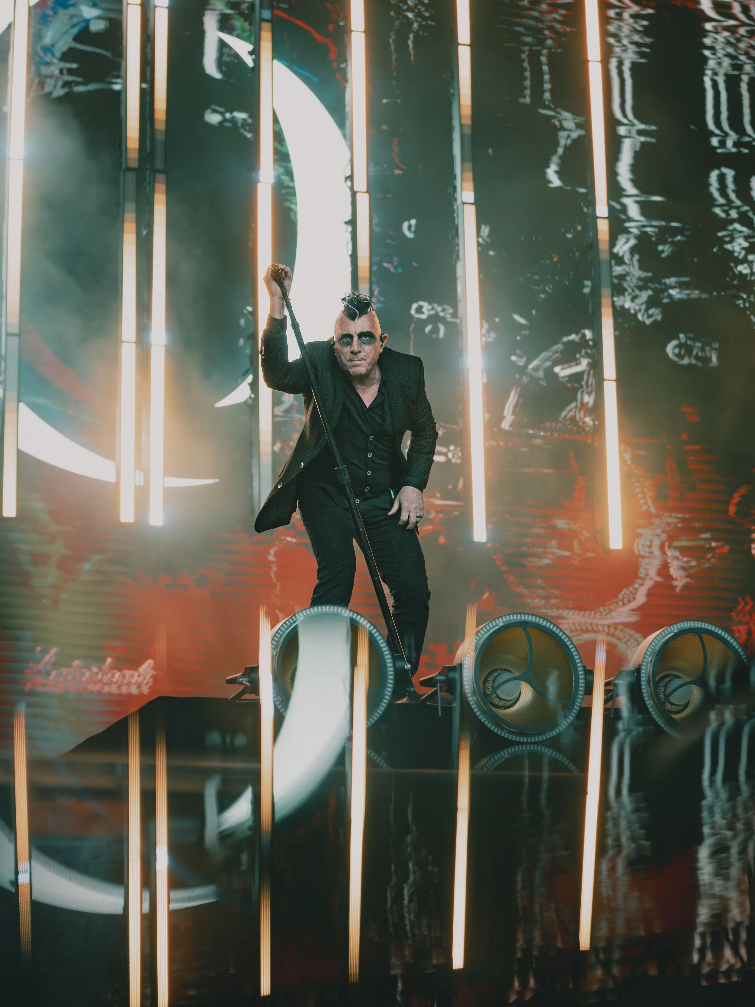 The singer of A Perfect Circle, Maynard James Keenan, Budapest Park, Hungary, live performance, live event photography, concert photography,