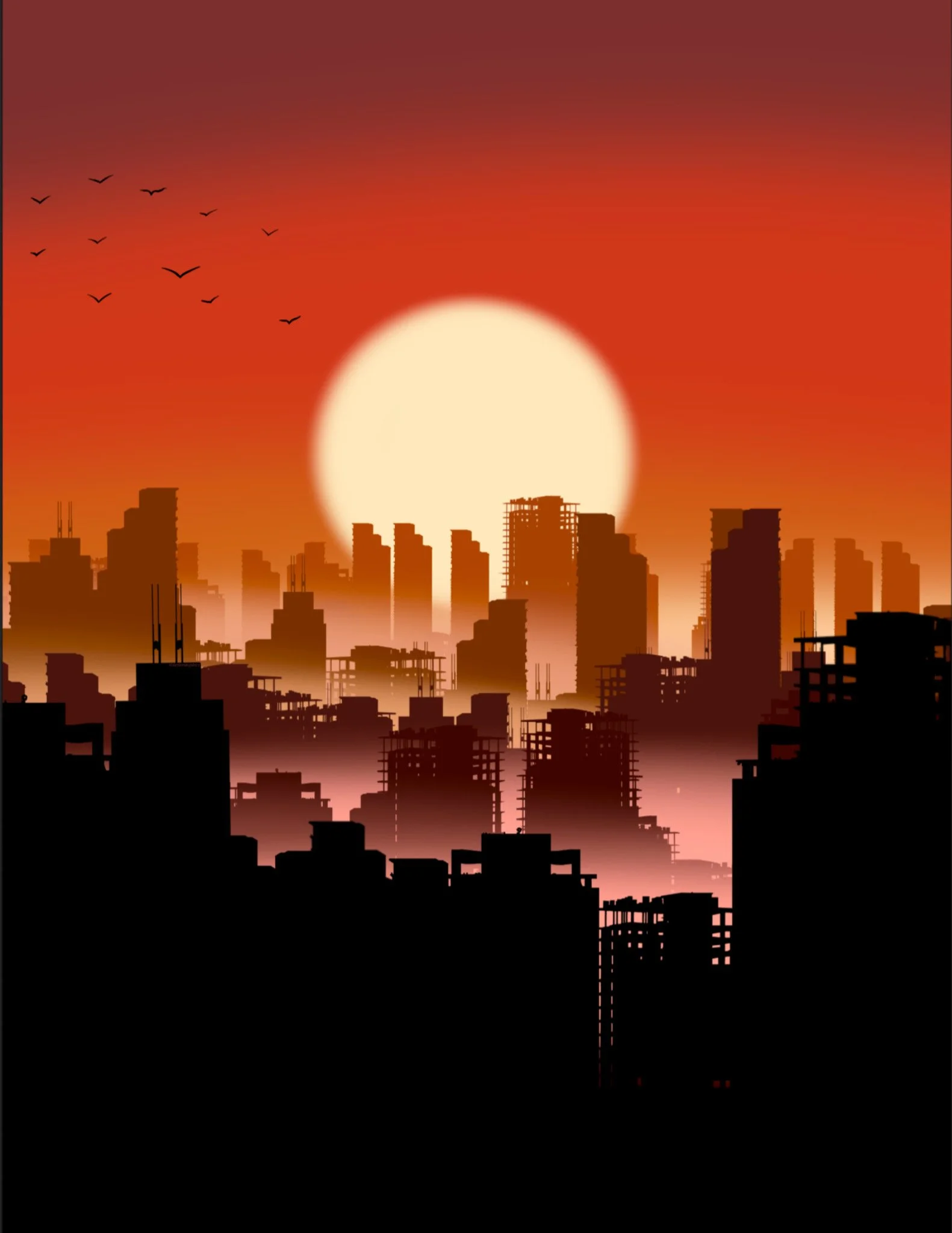 city afterglow