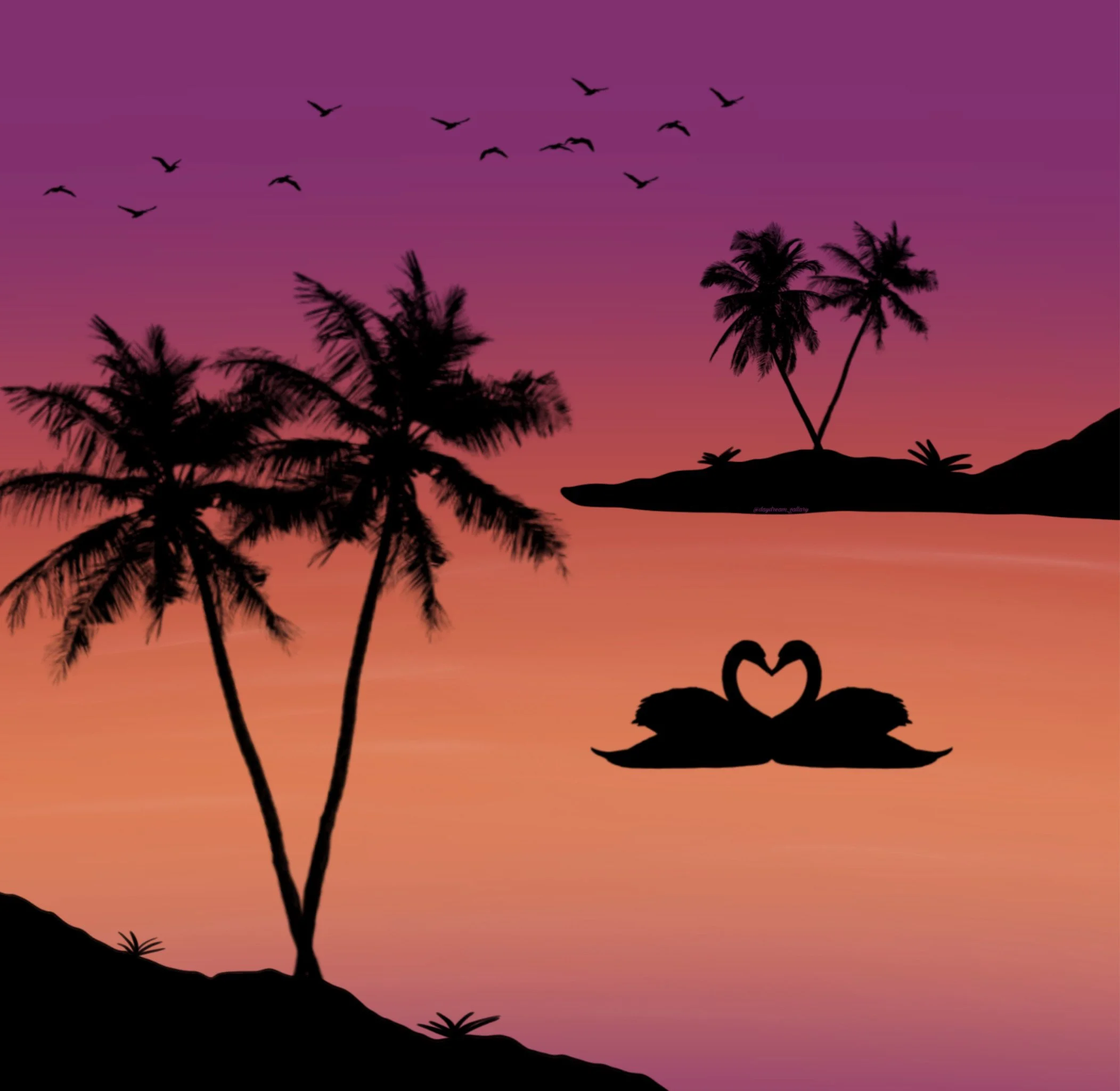 paradise of two swans