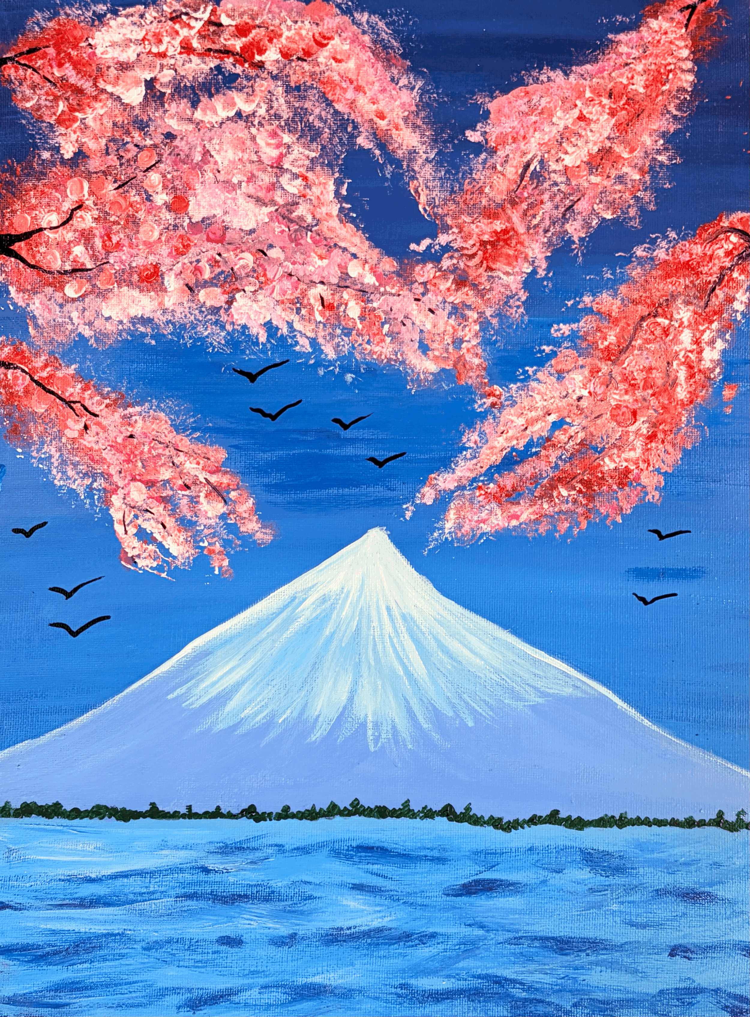 cherry blossom mountain