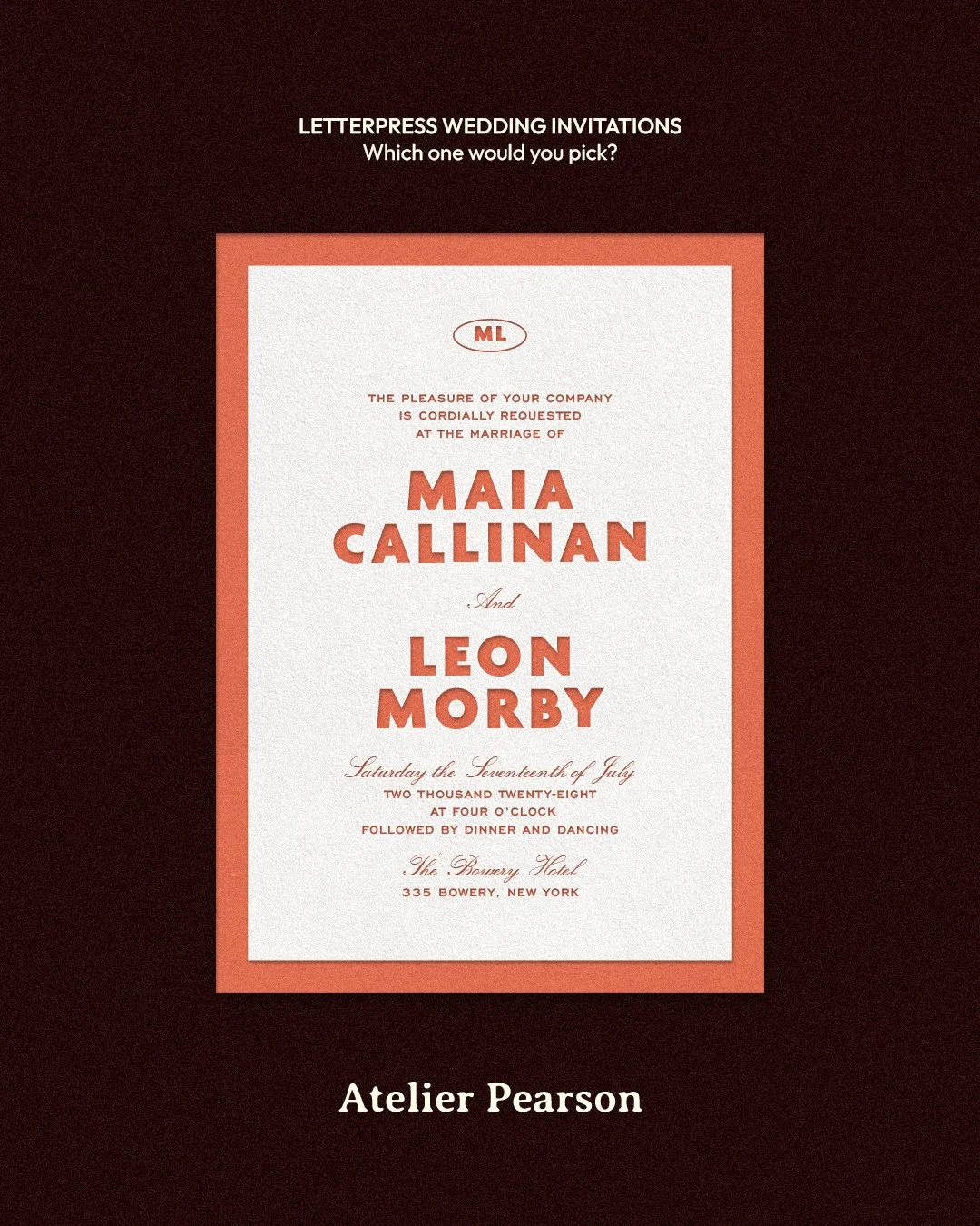 The forgotten ones!
Here are two very different wedding invitations using letterpress. A bold and modern red or a more traditional take. 
Which style would you go for?

.
.
my last 2 proposals for the minted wedding challenge.

Interested in some cus