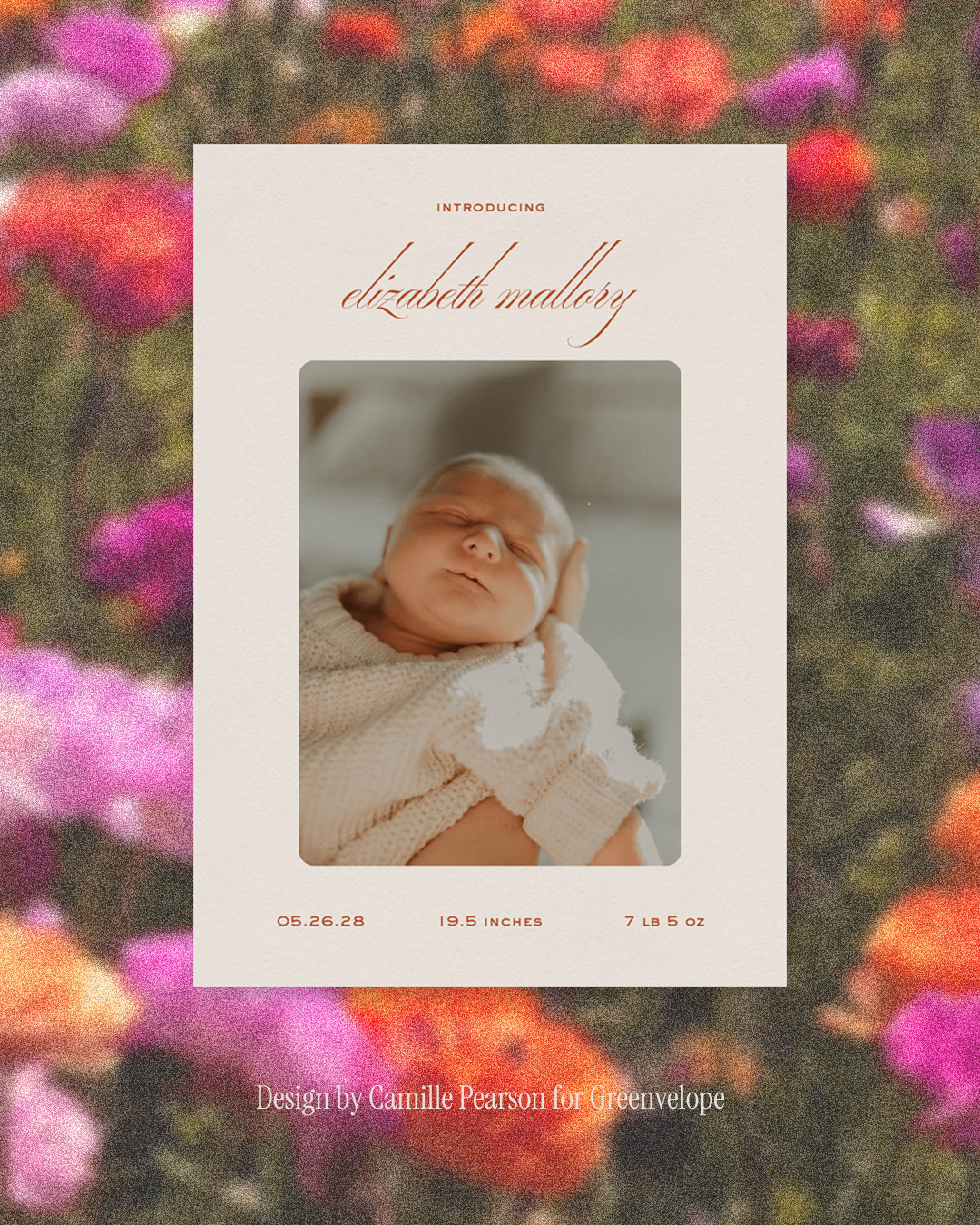 Greenvelope Baby Collection
-
First Frame