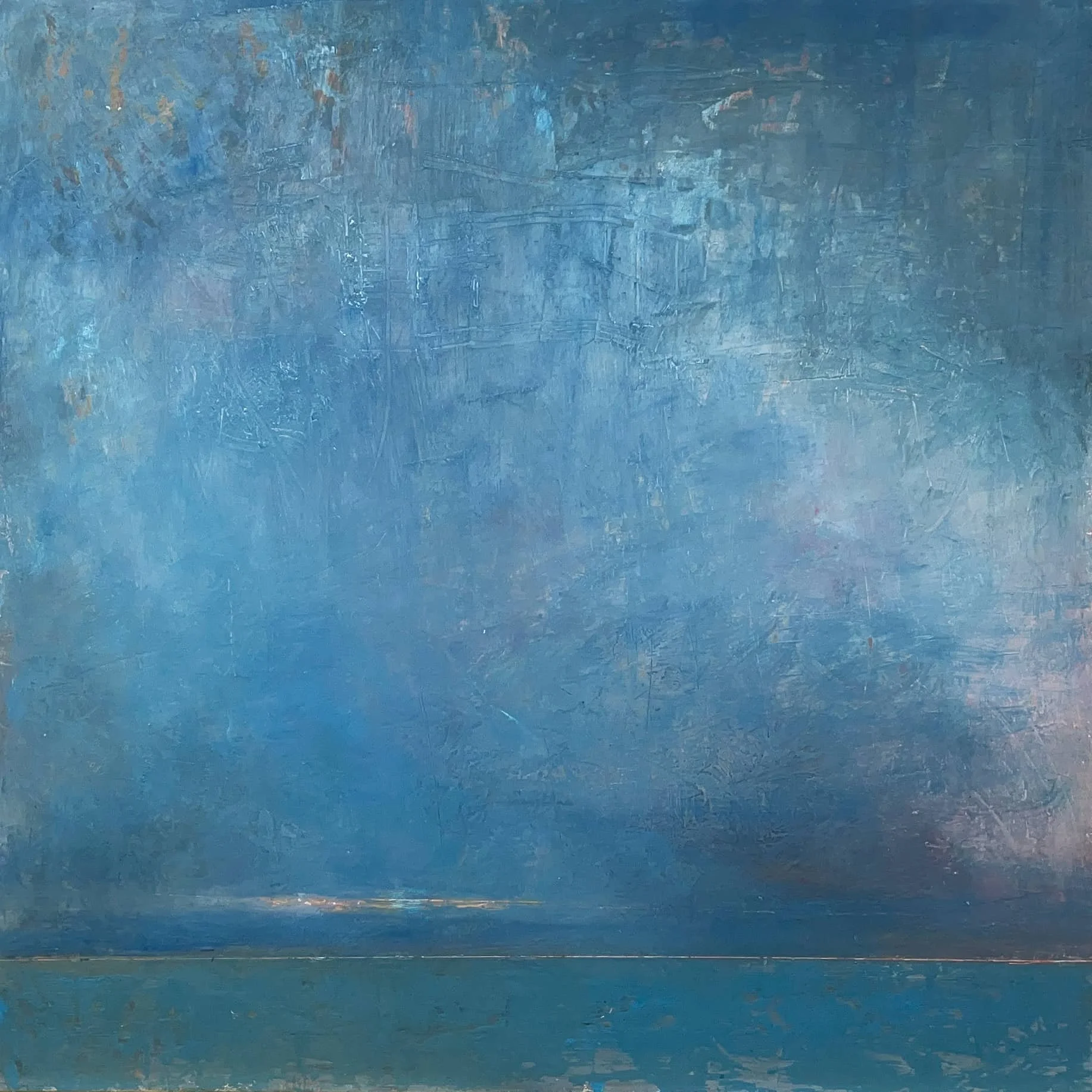 'Untitled (2023), oil on board, 18 x 18"