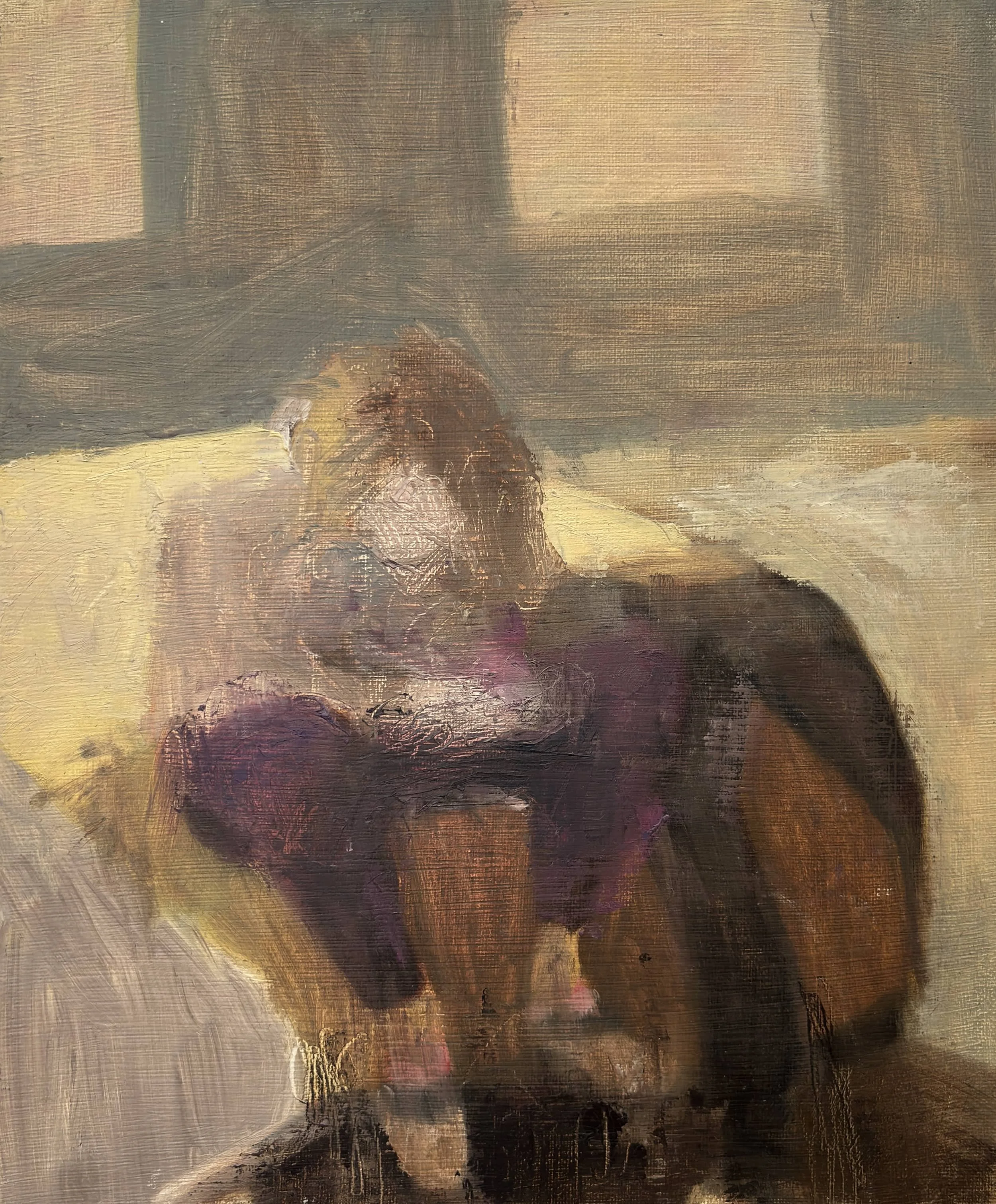 'Untitled' (2022), oil on panel, 30 x 25cm