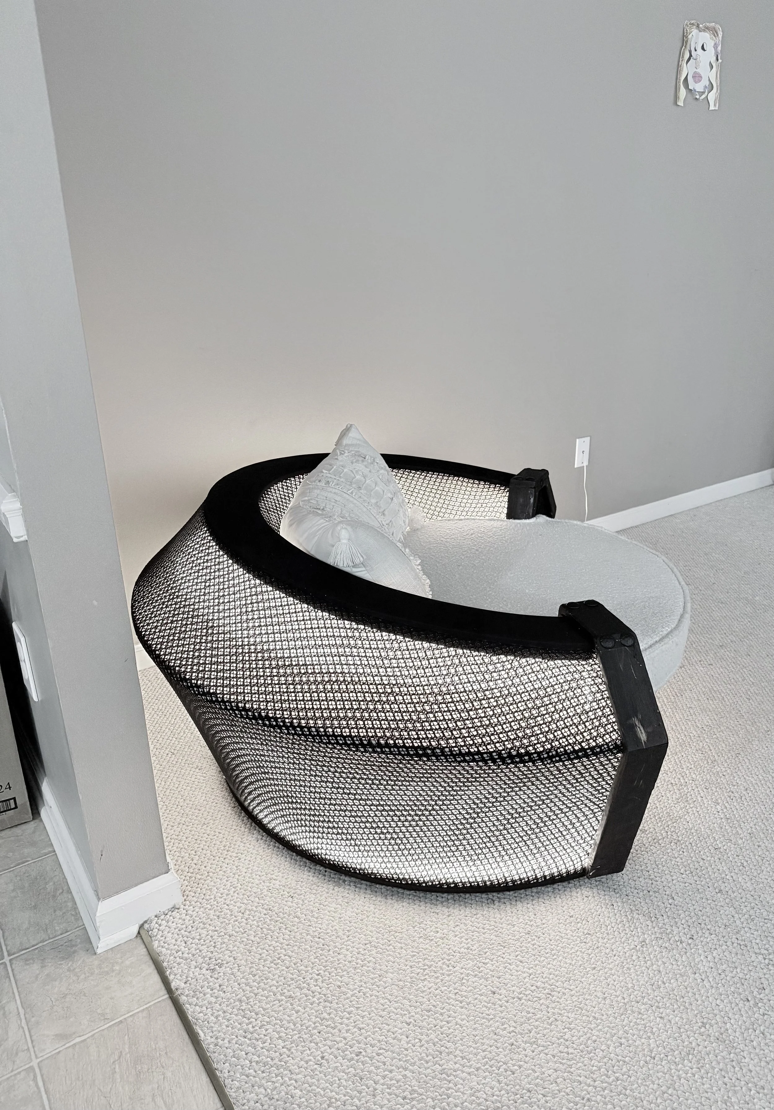 	
A black/white modern luxury sofa/armchair with lighting