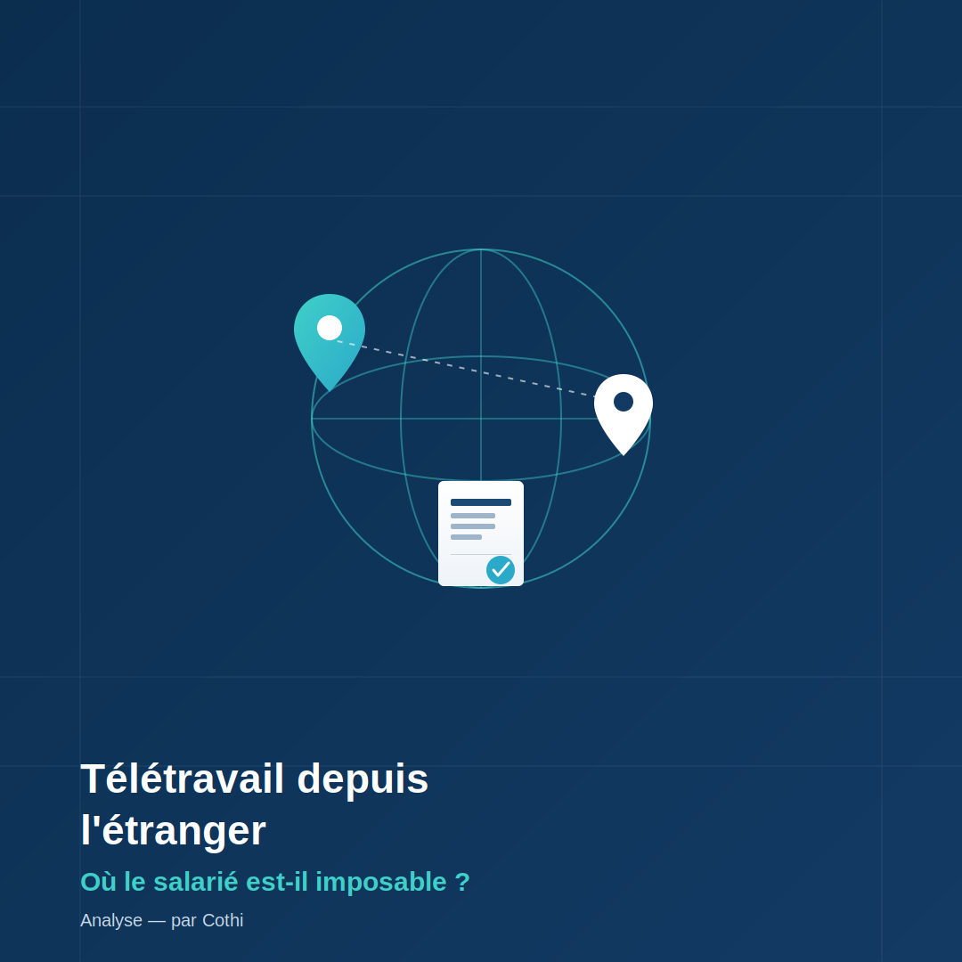 Télétravail depuis l'étranger : dans quel pays le salarié est-il imposé ?