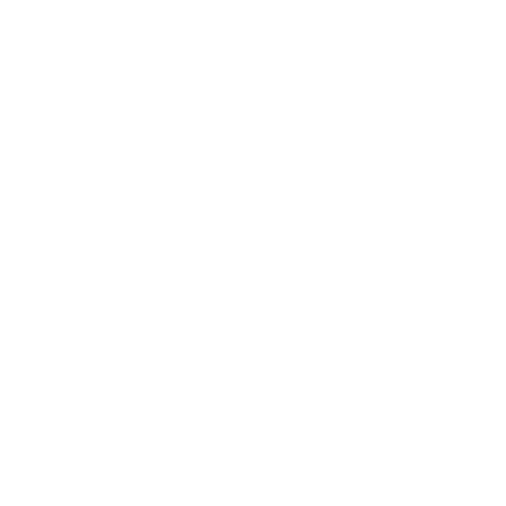Outline of four buildings of different heights in white against a black background.