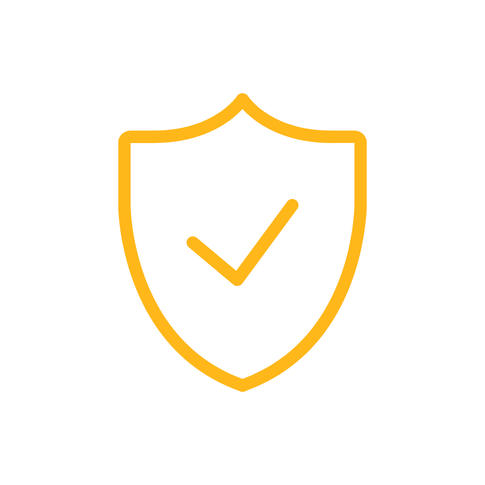 Shield with a check mark representing trusted solar installation.
