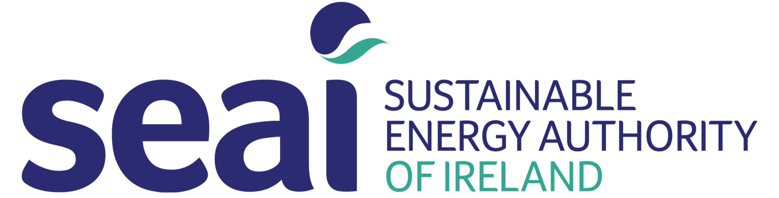 Logo of the Sustainable Energy Authority of Ireland, featuring a stylized wave or wind symbol above the organization's name.