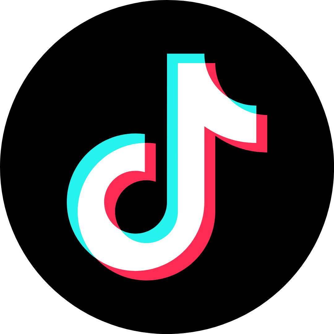 TikTok logo with a black background