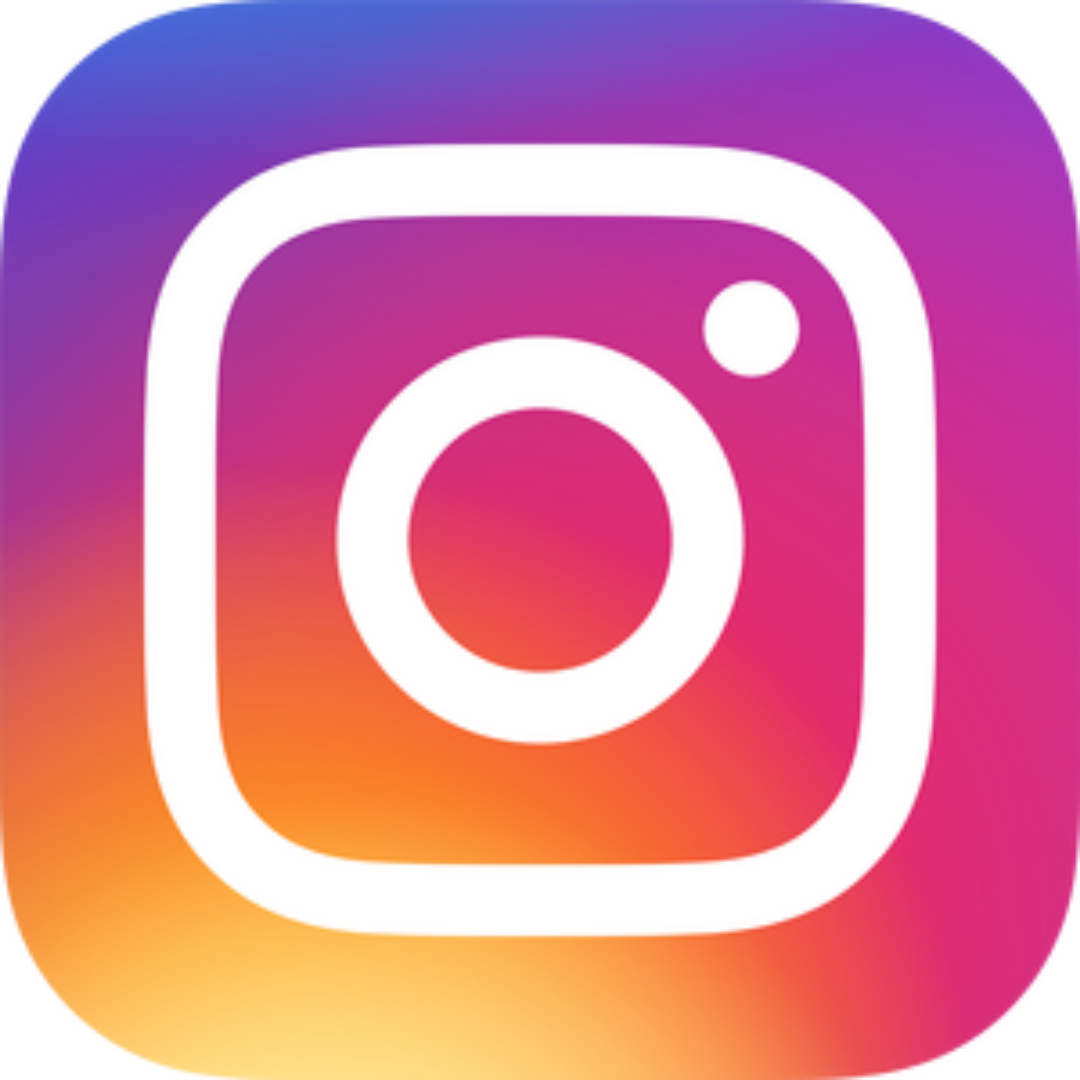 Instagram app icon with a white camera outline on a colorful gradient background of purple, pink, orange, and yellow.