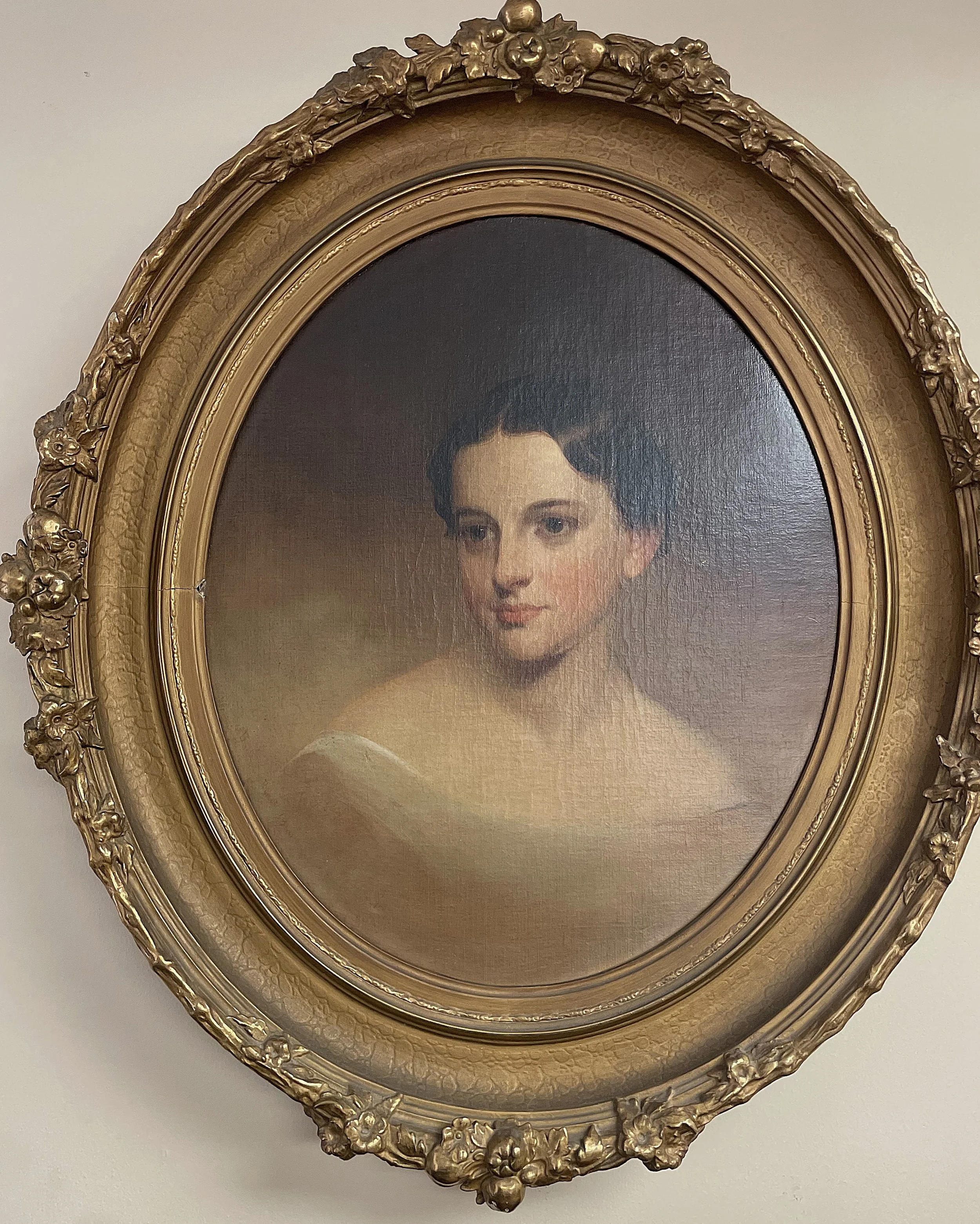 A portrait of Emma Crozer Knowles by Thomas Buchanan Read (1864)

Emma Crozer Knowles was the youngest daughter of textile mill owner and philanthropist, John Price Crozer. The Crozer family under John Price Crozer was an influential and affluent fam