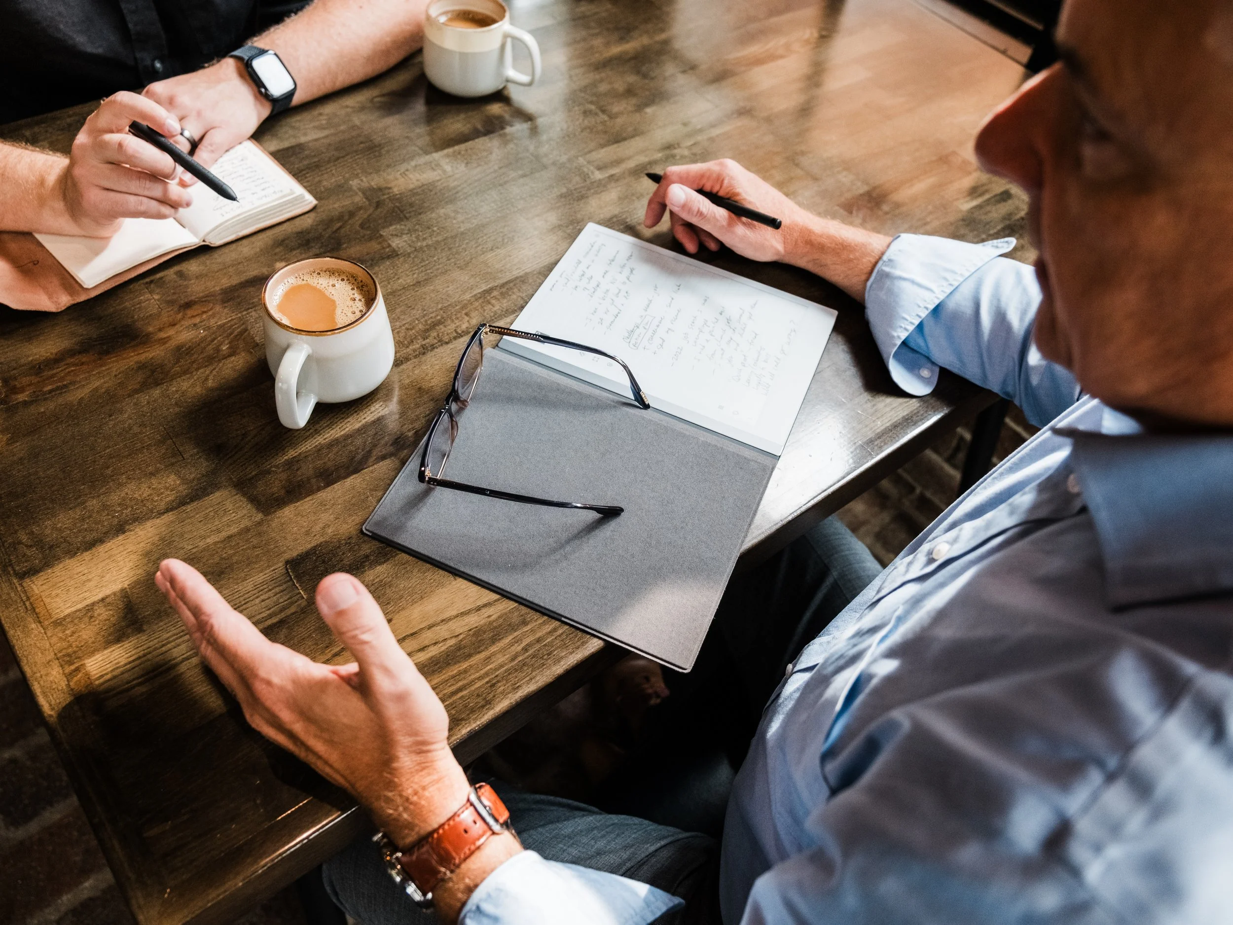 Jeff Fry meeting with a client during a professional coaching conversation.