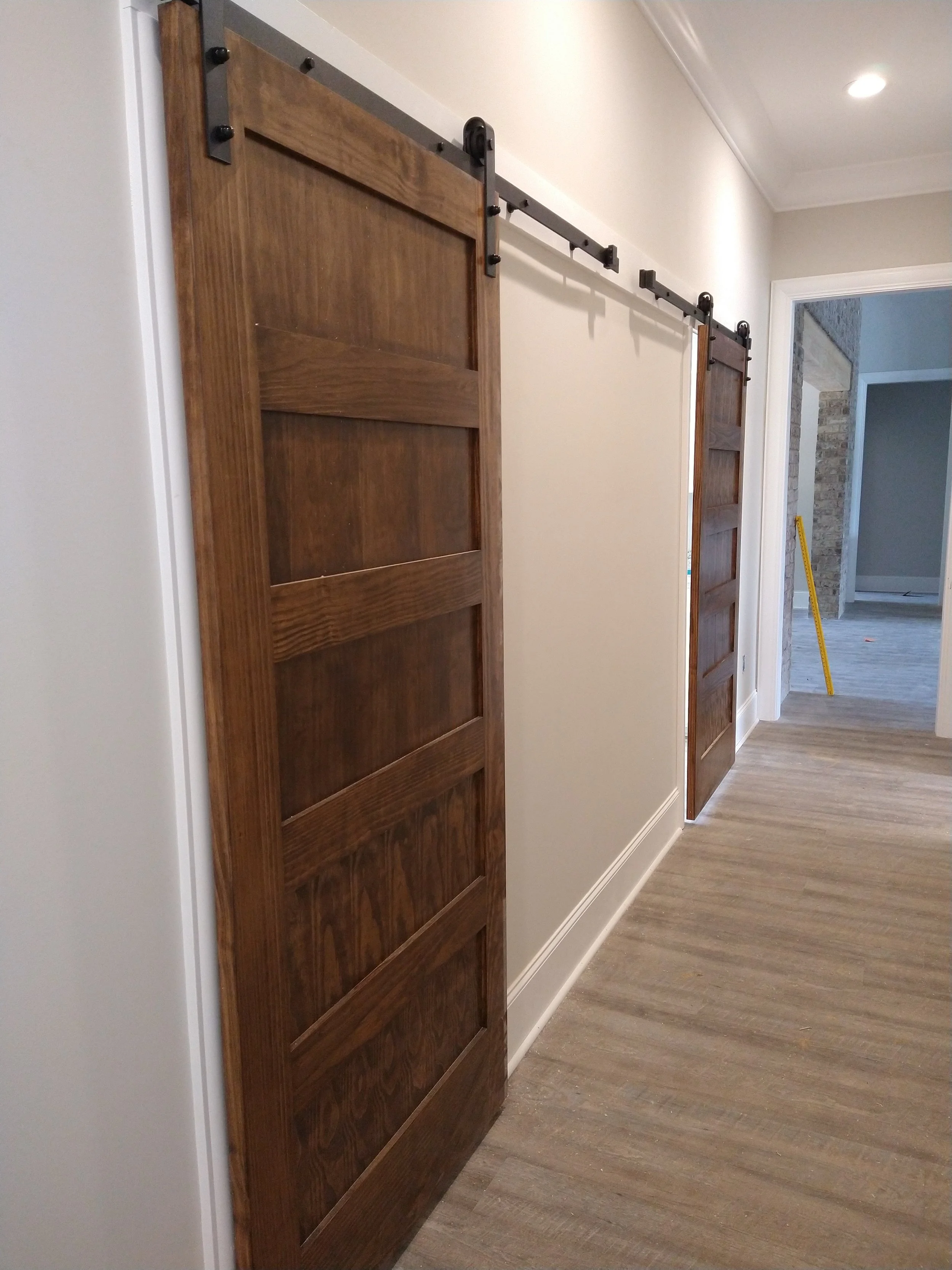 Double sliding barn doors