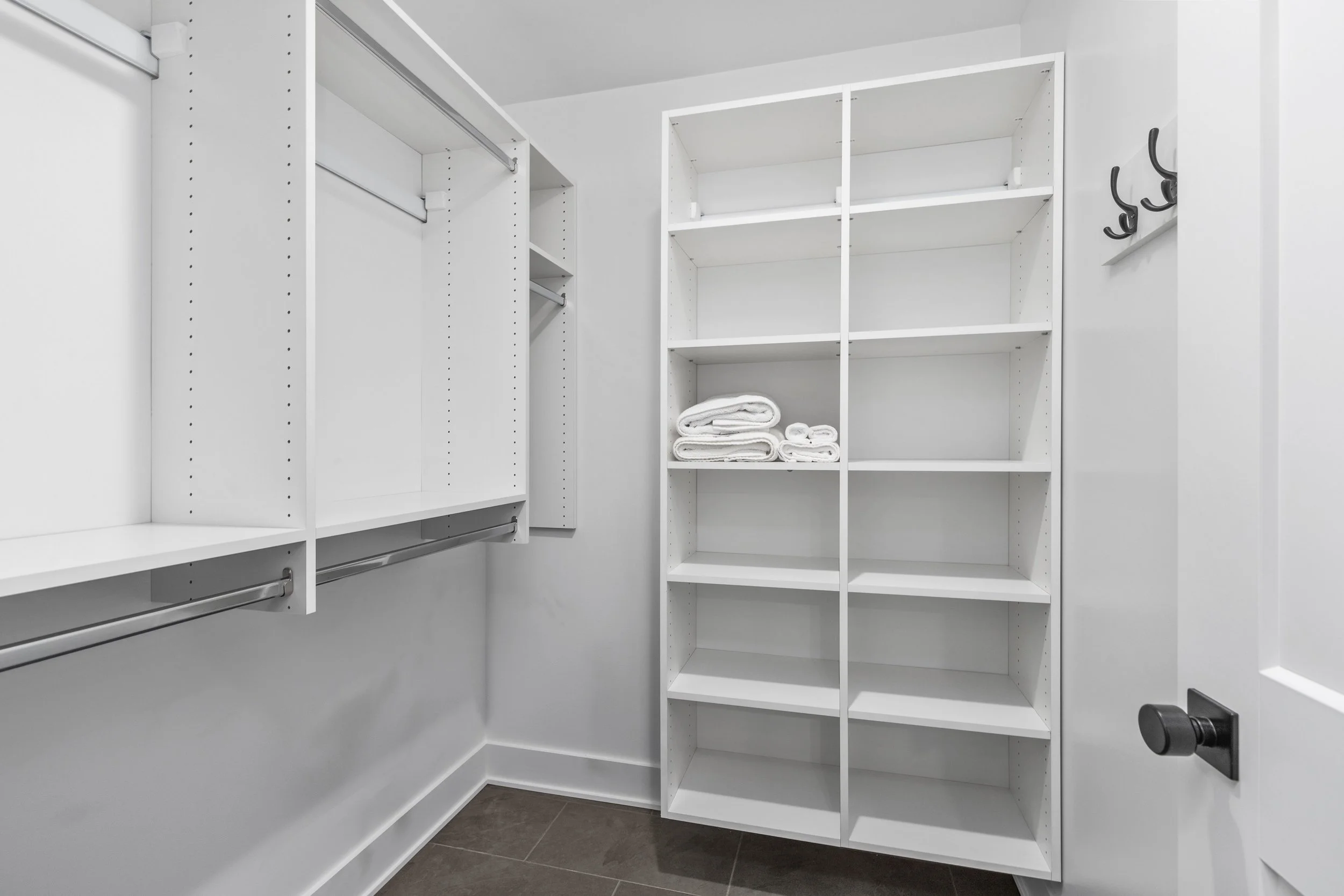 Walk-in closet in each master suite.