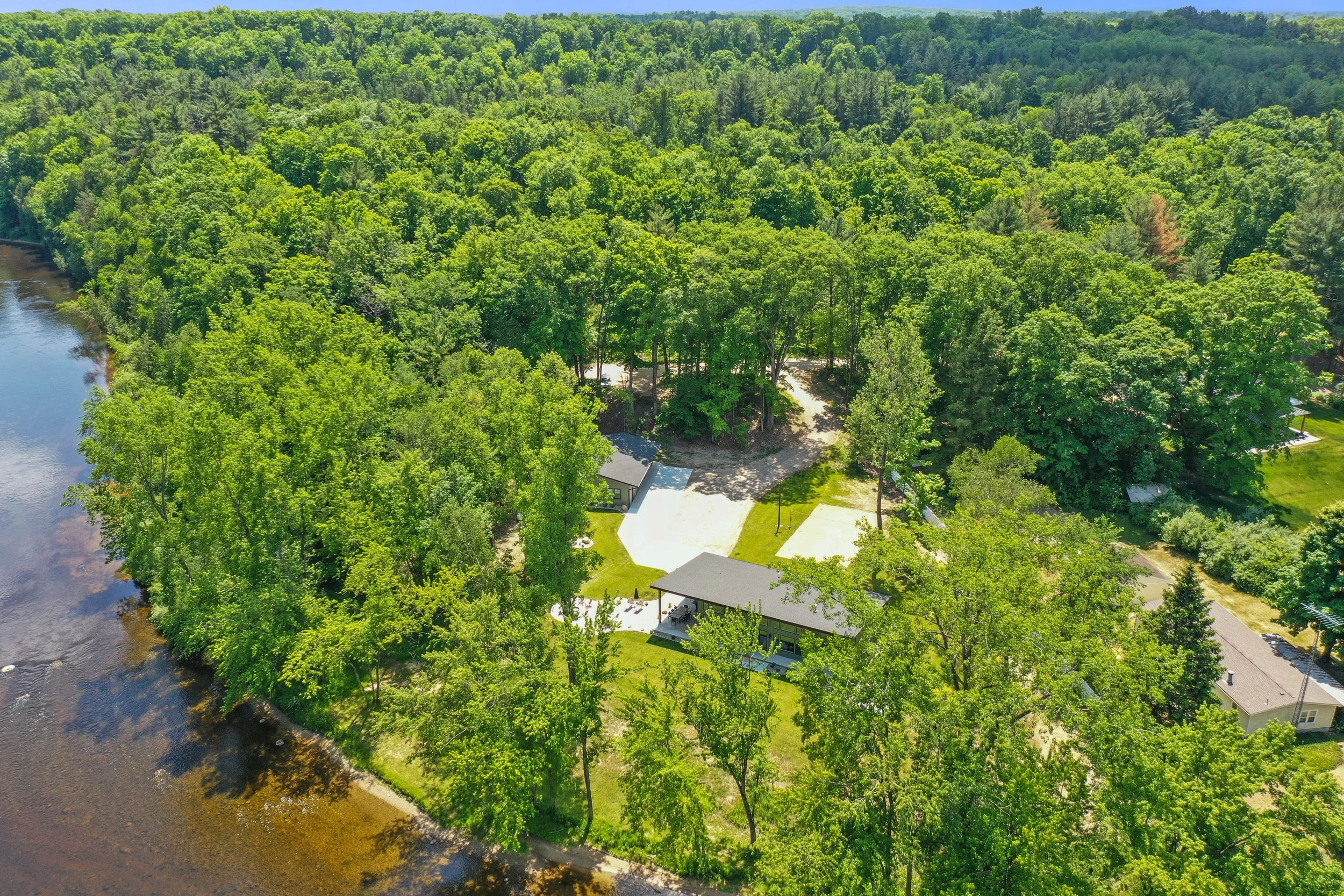 Tucked into the woods for a private feel, yet only a mile outside of adorable Downtown Newaygo, this location provides the best of both worlds without a long commute.