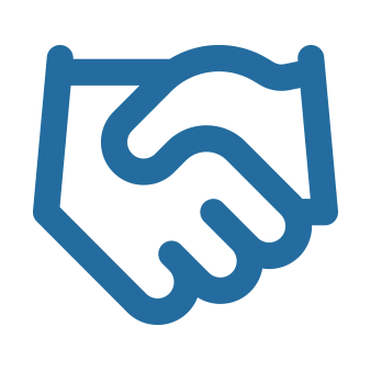 Icon of a handshake for executive coaching