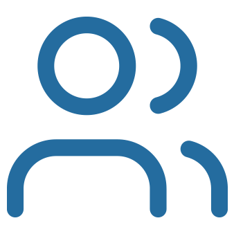 Icon of people symbolising executives, managers or team leadership