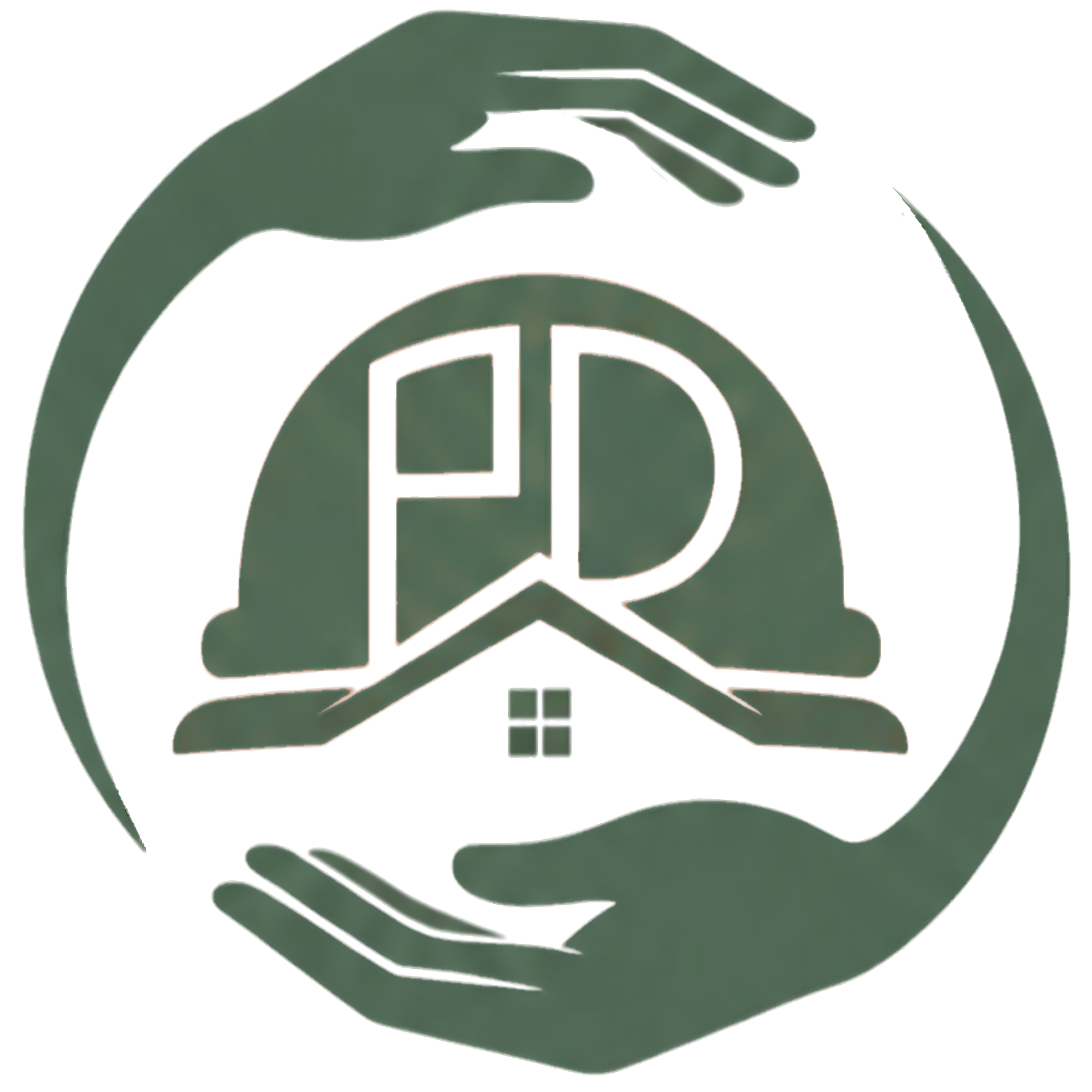 Close-up of a stylized metallic peace symbol with a hand supporting it, in front of a black background.