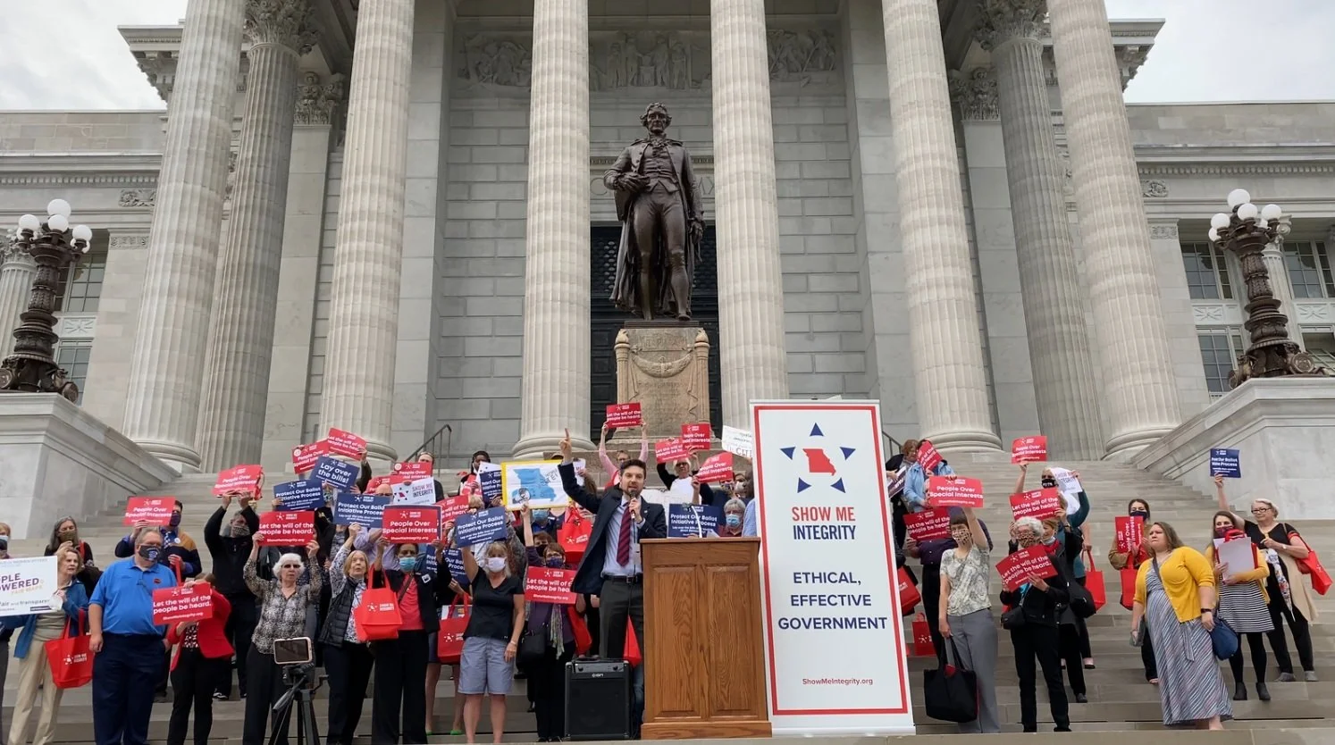 KOMU 8: “Protesters rally outside Missouri Capitol for Protect the Ballot initiative”