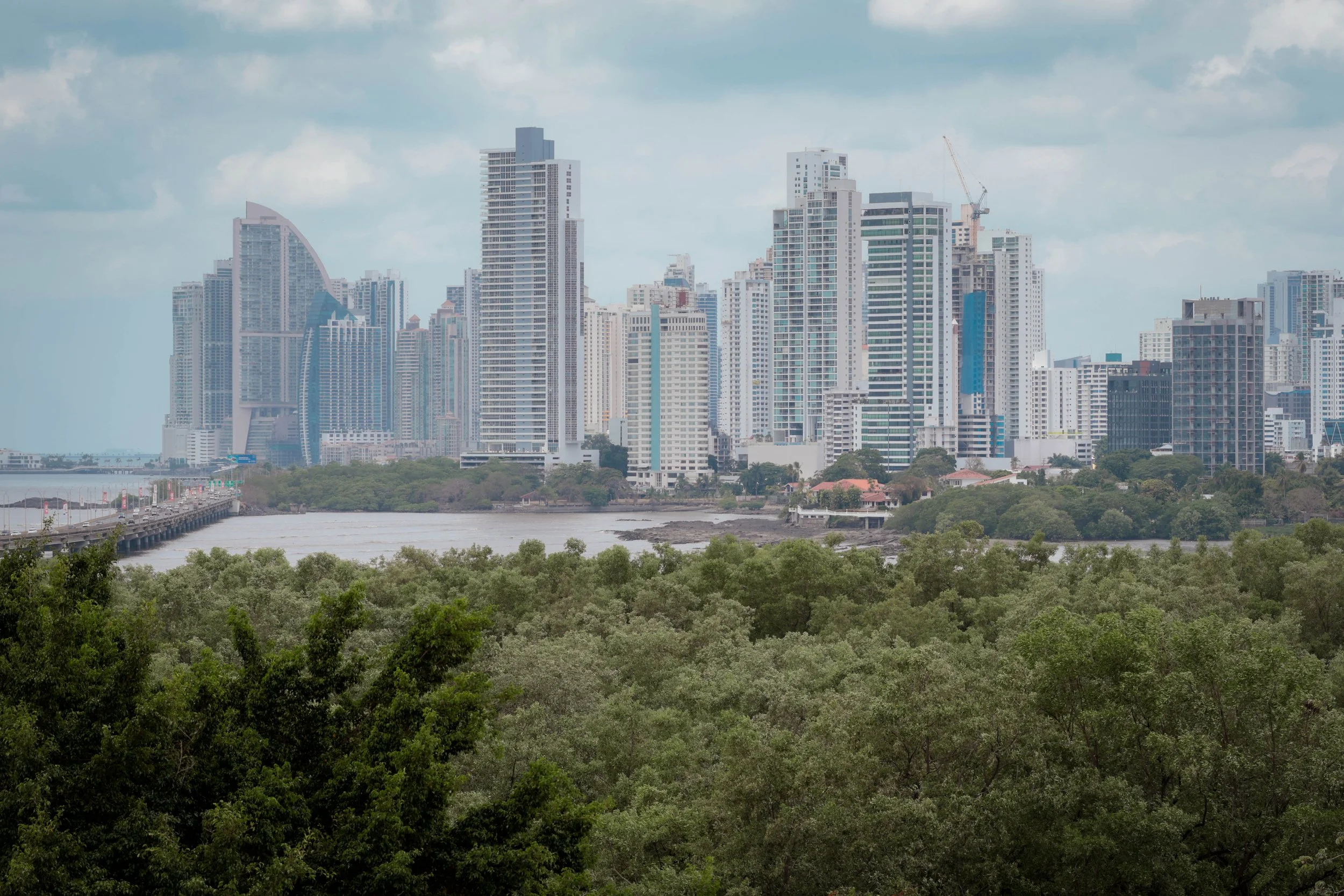 View of Panama City from the Panama Viejo Tower