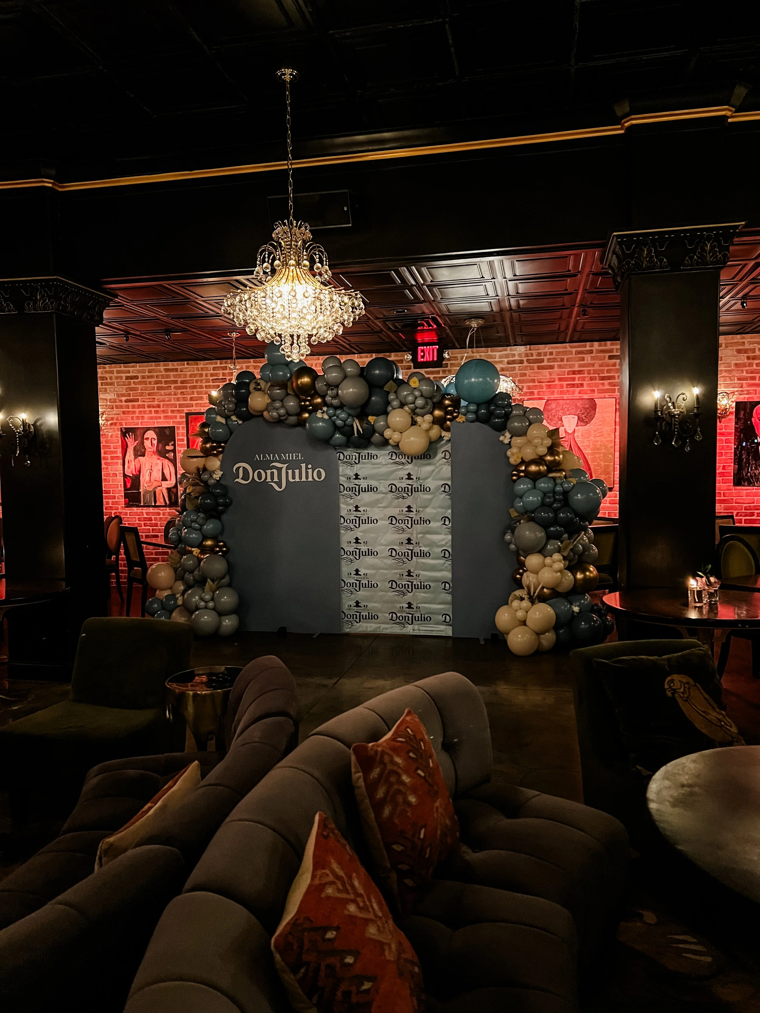 Custom Balloon Backdrop for Don Julio's new product launch 
